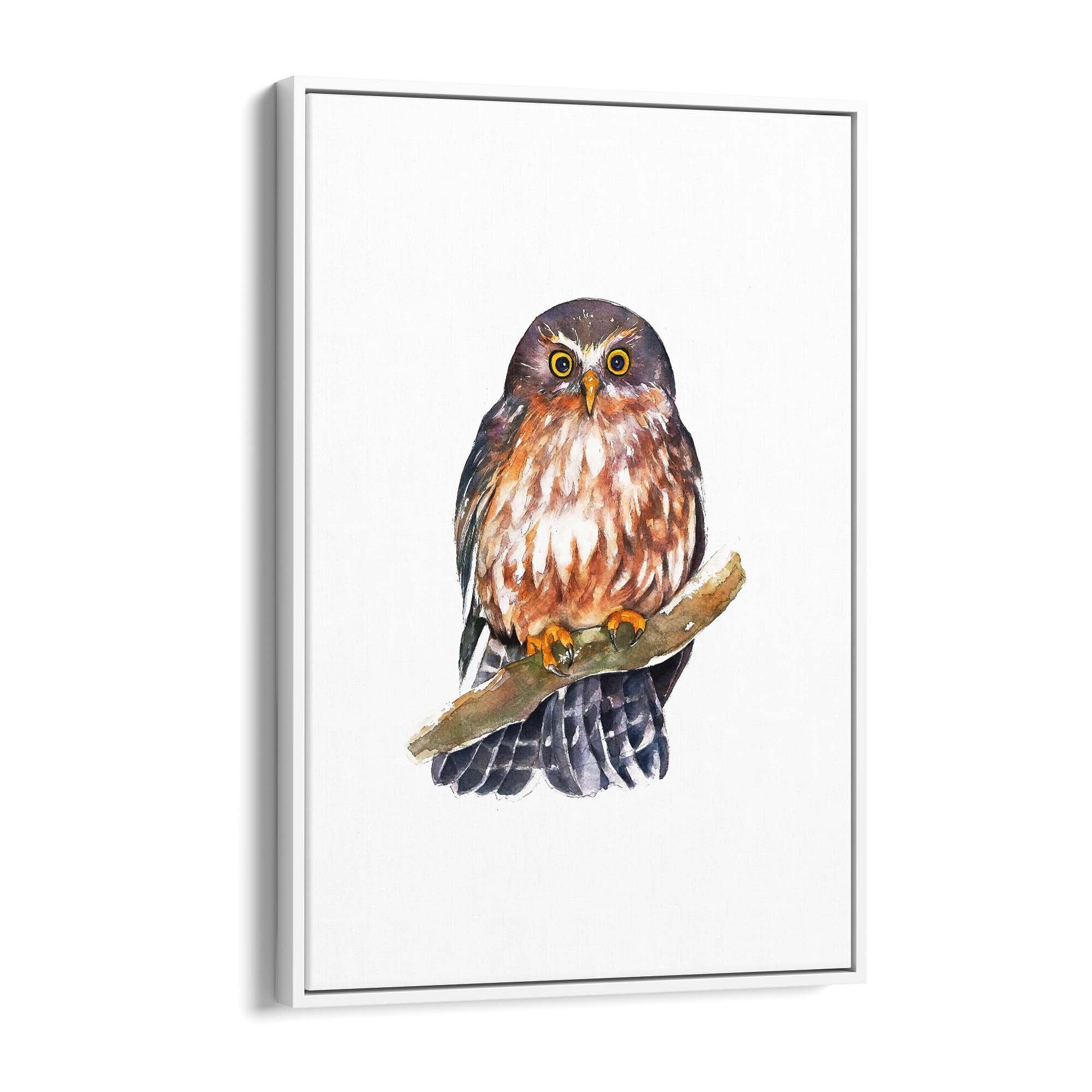 Watercolour Owl Painting Animal Nursery Wall Art - The Affordable Art Company