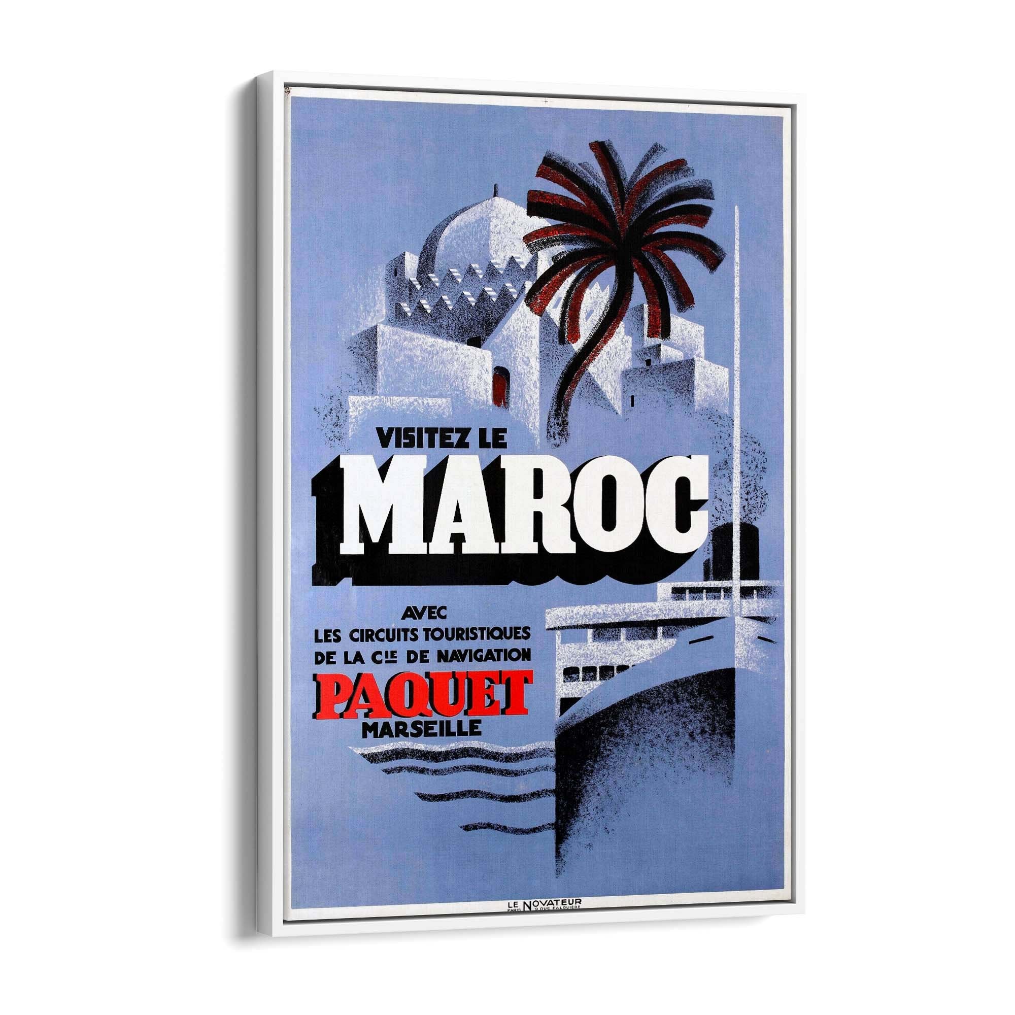 Maroc (Morocco) Vintage Travel Advert Wall Art - The Affordable Art Company