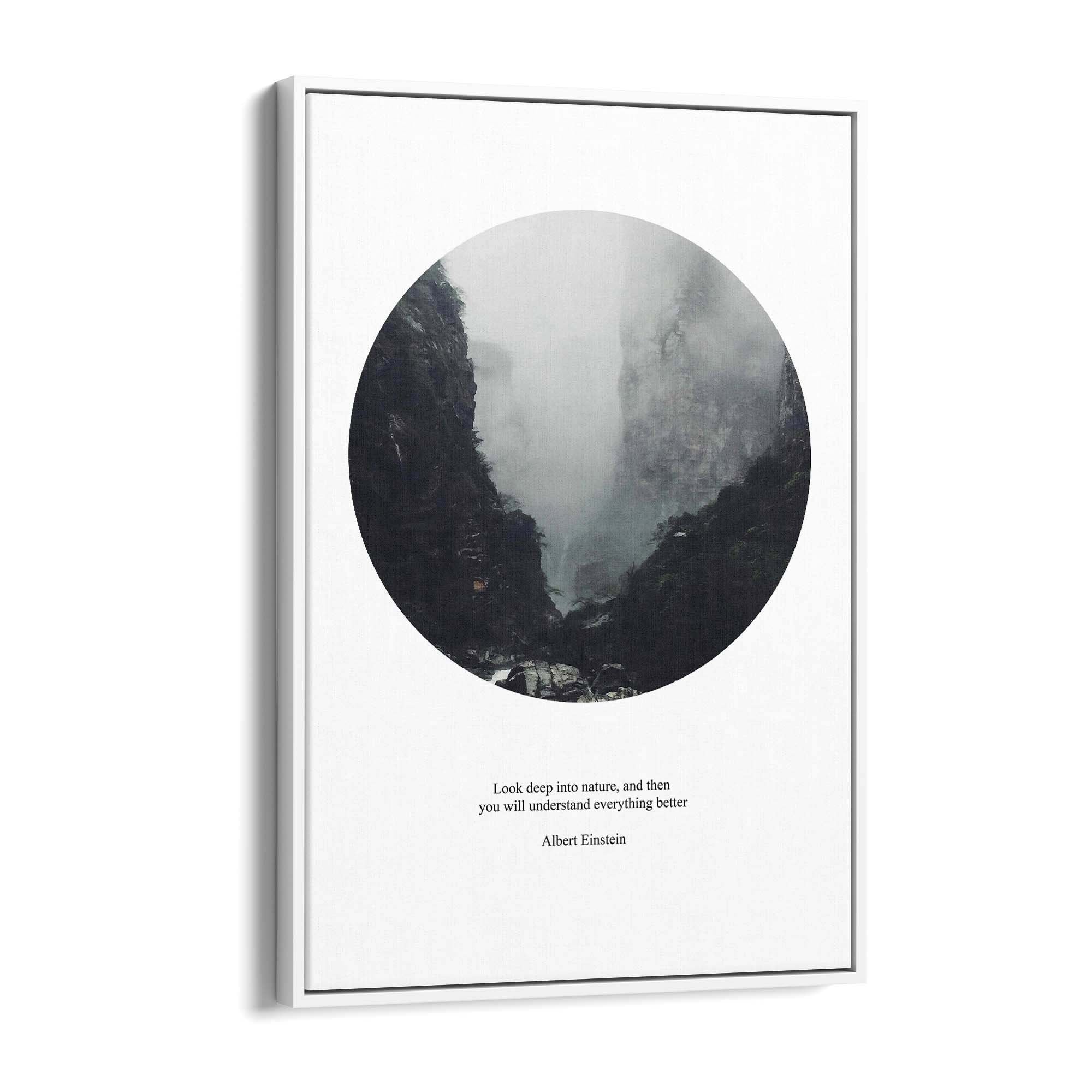 "Look Deep Into Nature" Science Einstein Wall Art - The Affordable Art Company