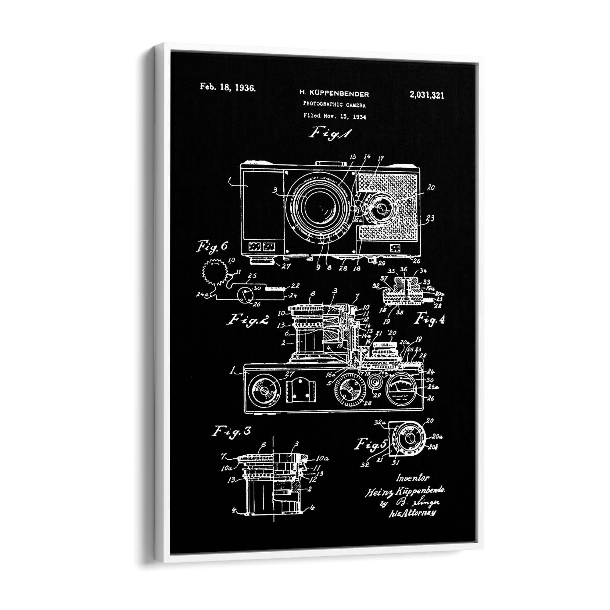 Vintage Camera Patent Photographer Wall Art #1 - The Affordable Art Company
