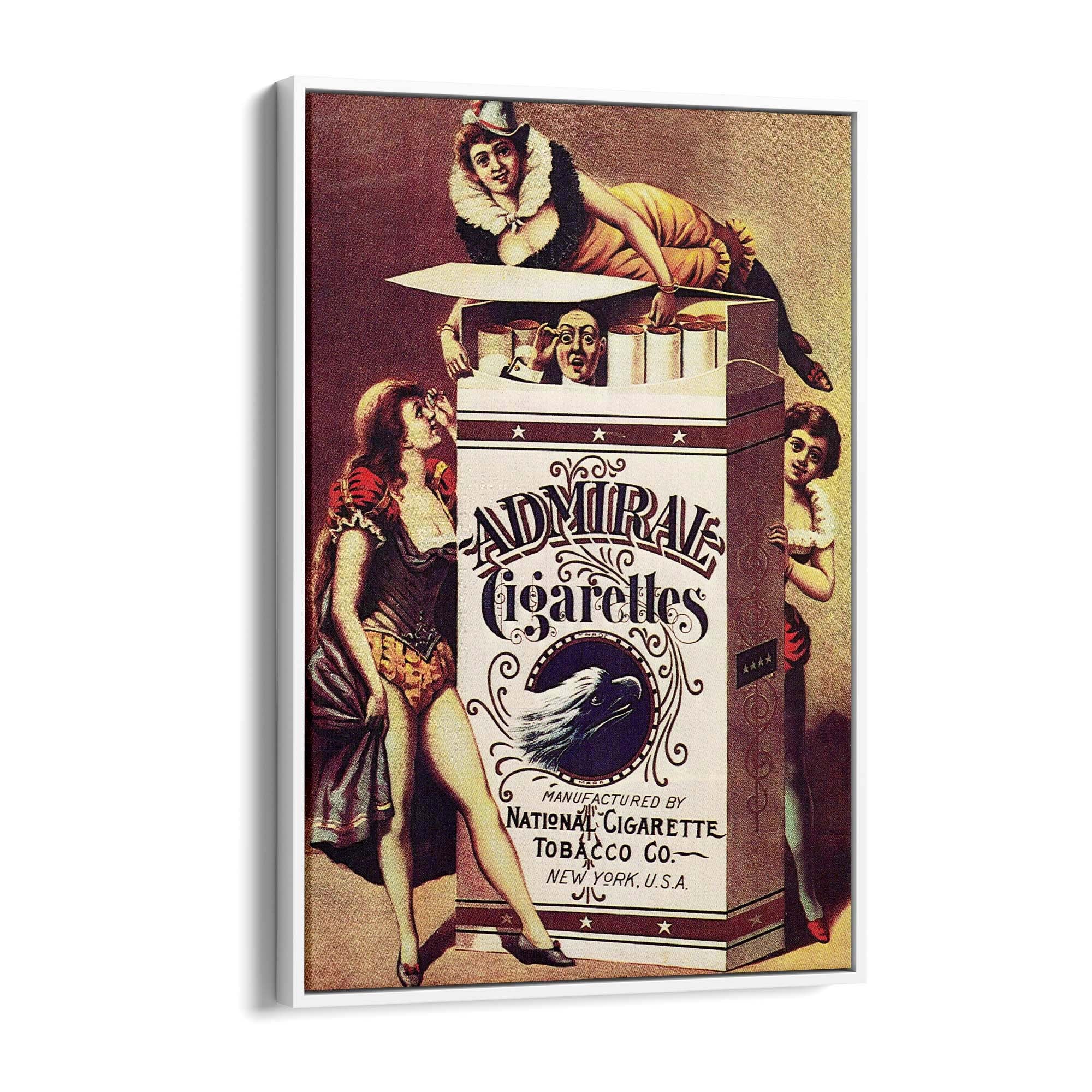 Admiral Cigarette Vintage Man Cave Advert Wall Art - The Affordable Art Company