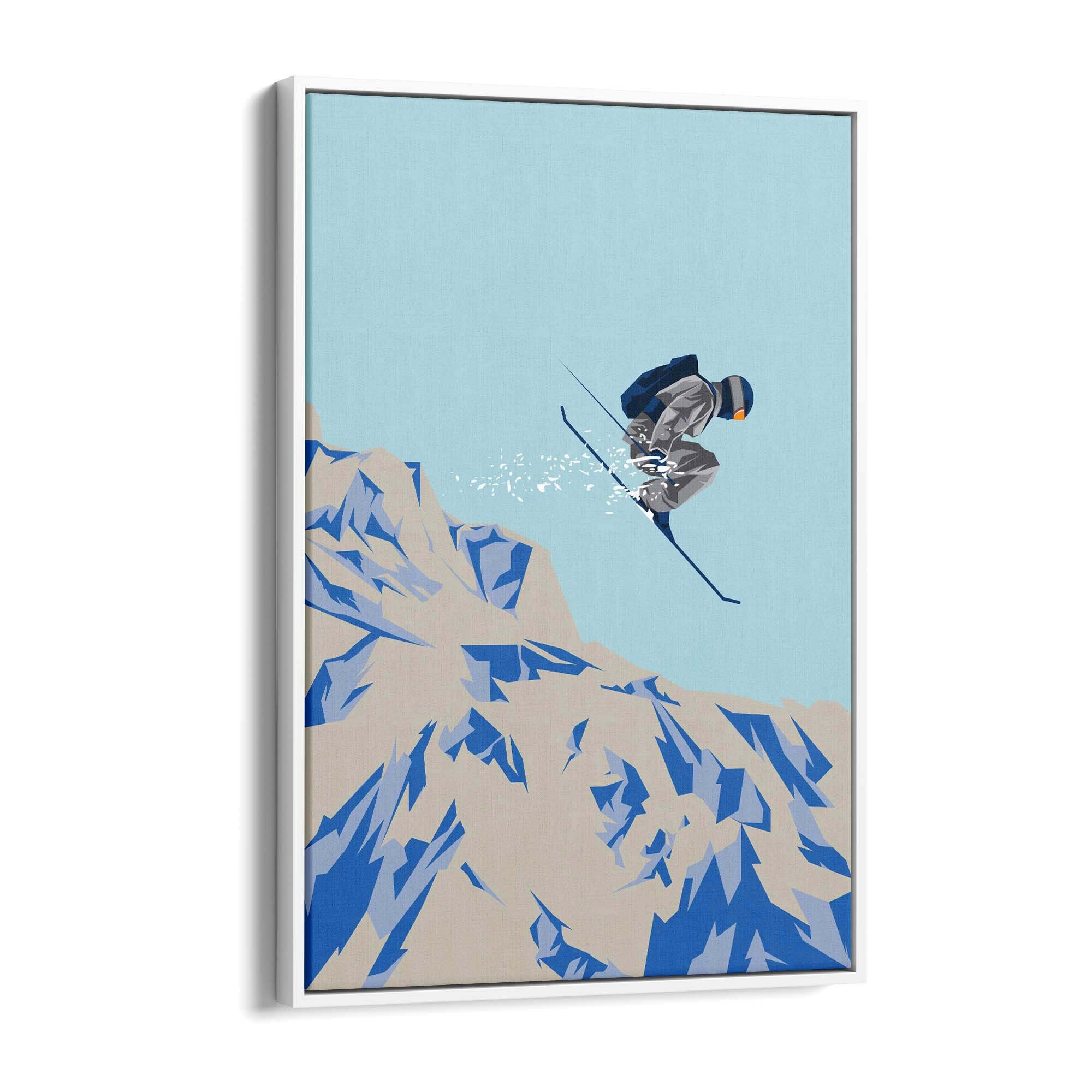 Retro Ski Winter Vintage Snow Cabin Wall Art #4 - The Affordable Art Company