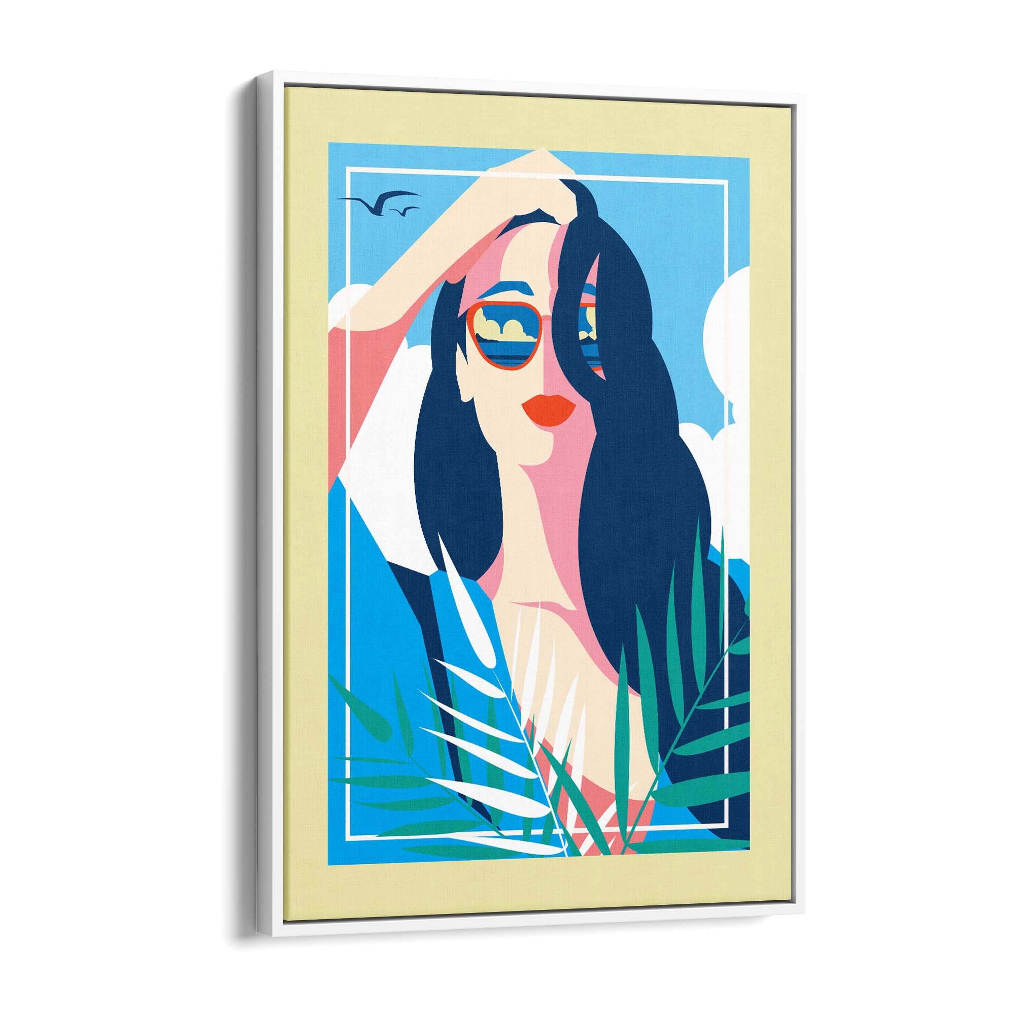 Retro Summer Girl Fashion Wall Art #2 - The Affordable Art Company
