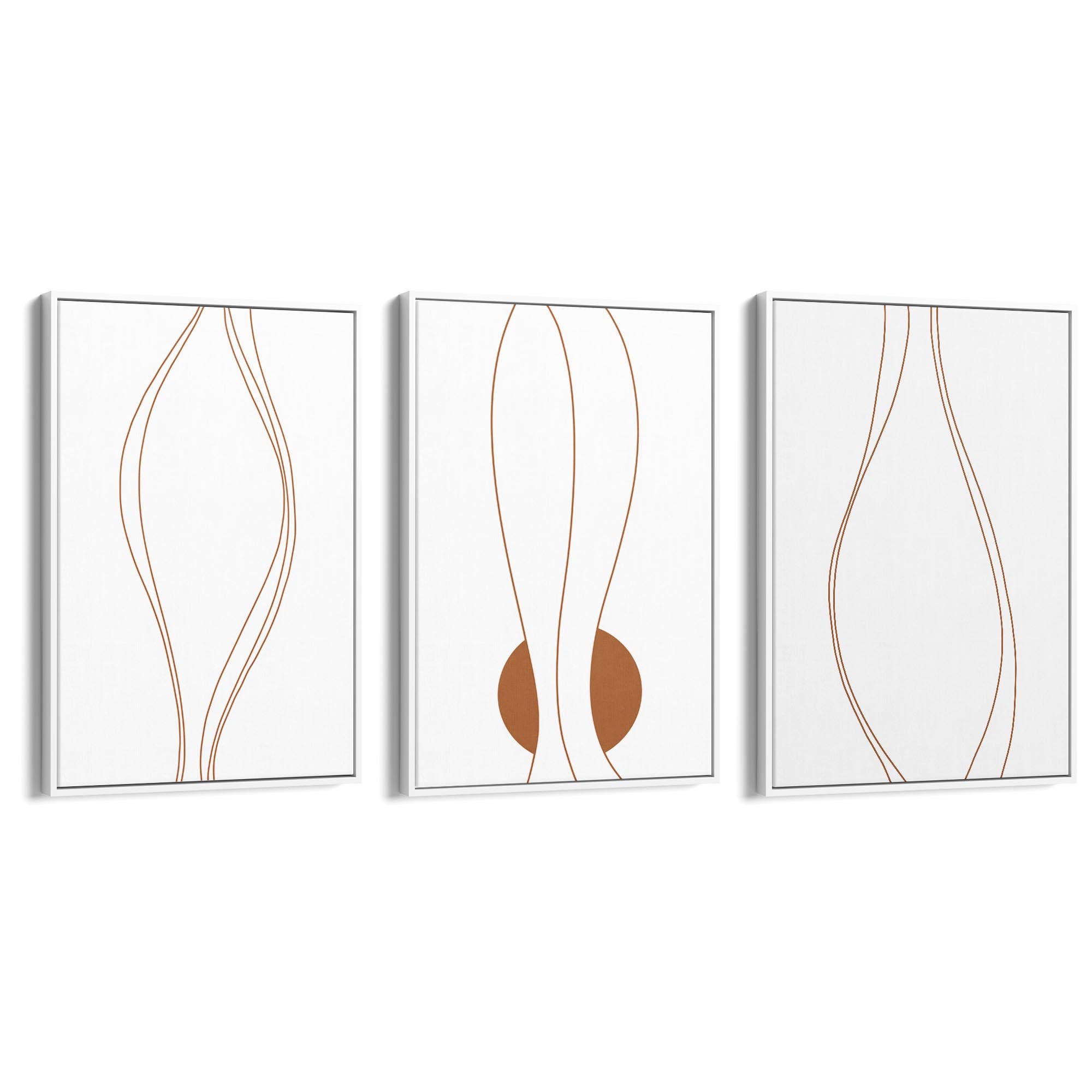 Set of Lines In Motion Abstract Minimal Wall Art #2 - The Affordable Art Company