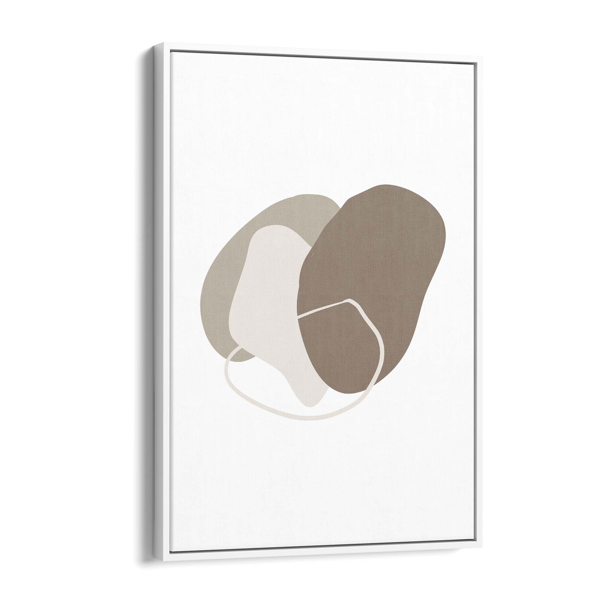 Minimal Black & White Shapes Abstract Wall Art #1 - The Affordable Art Company