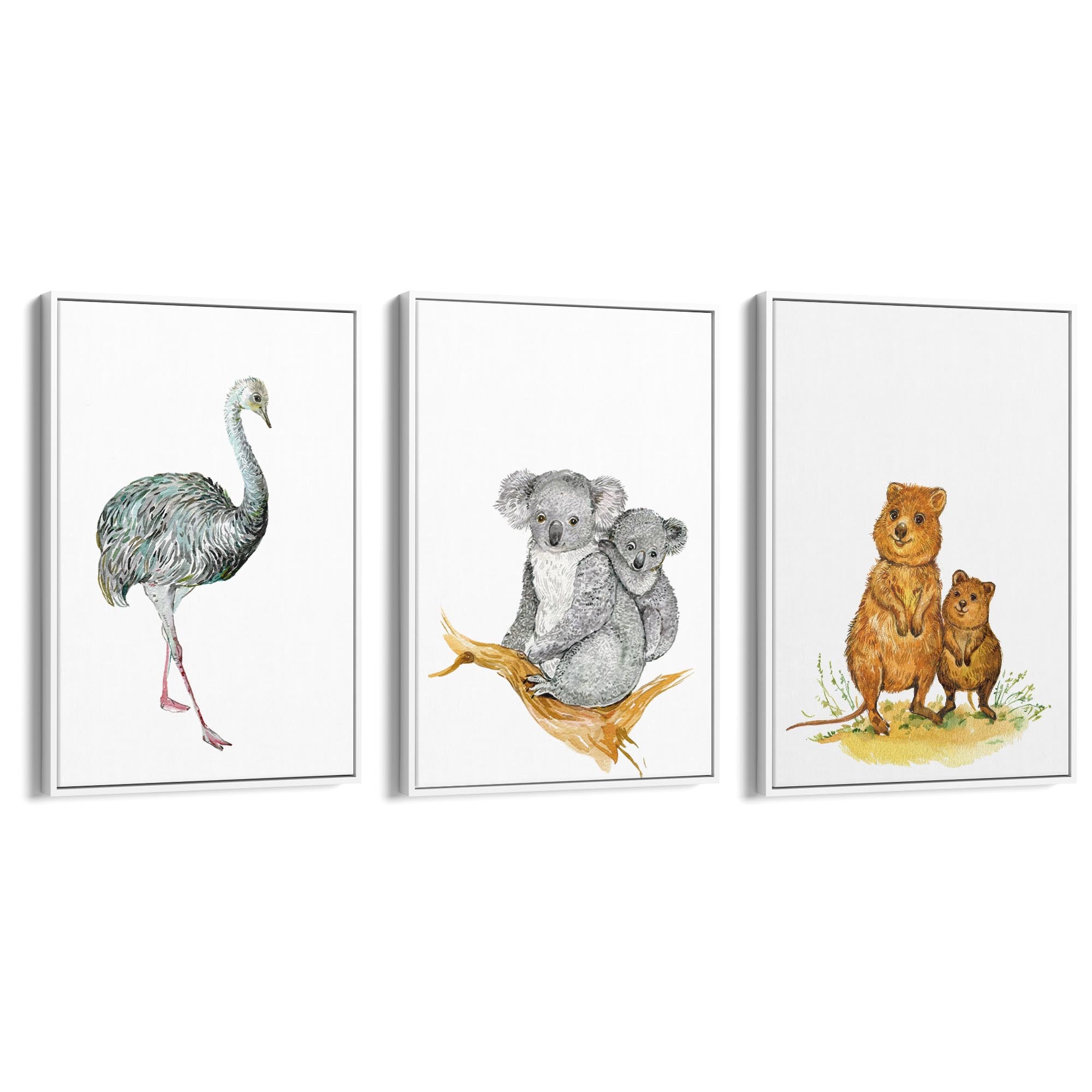 Set of Australian Animals Nursery Cute Wall Art #1 - The Affordable Art Company