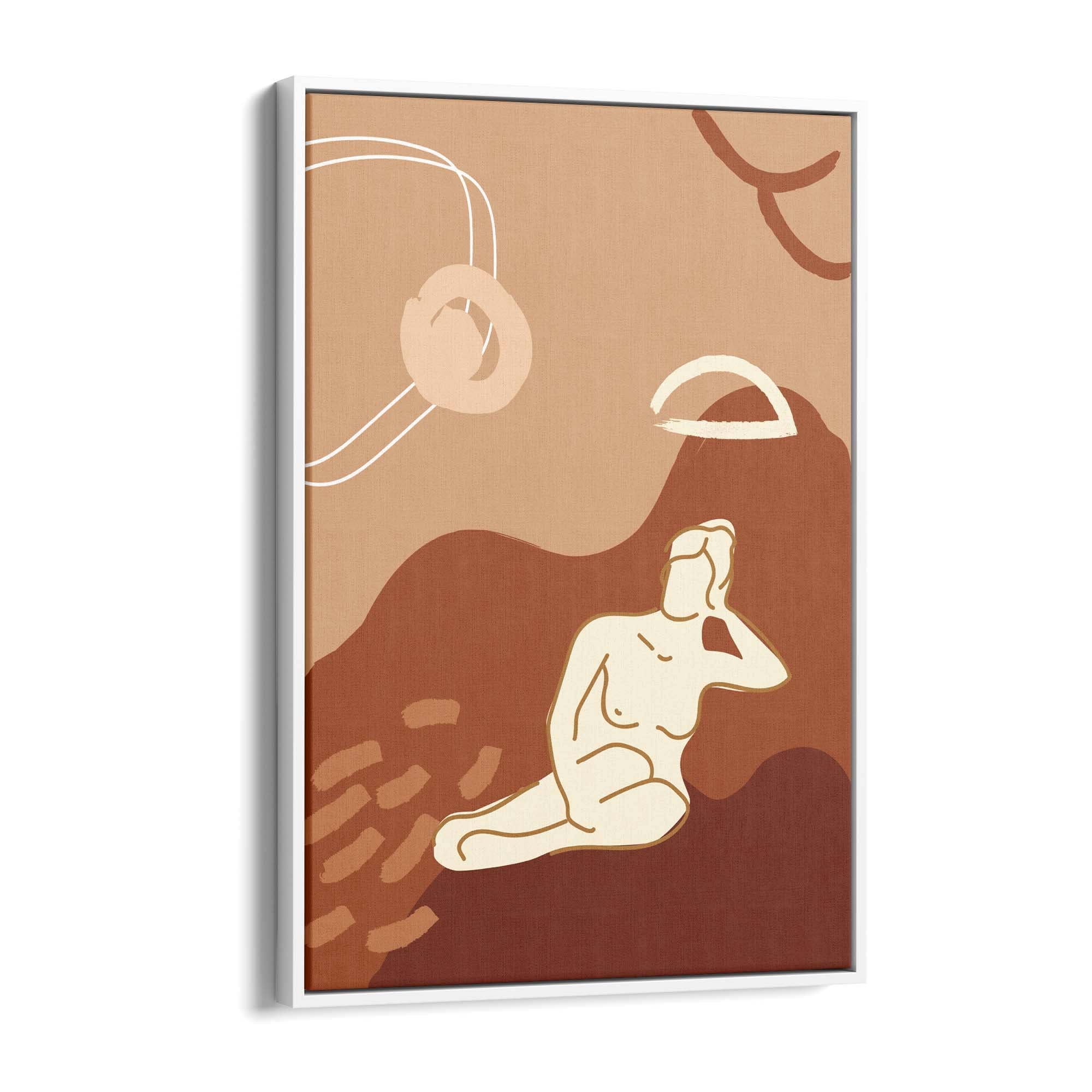 Minimal Greek Goddess Retro Abstract Wall Art - The Affordable Art Company