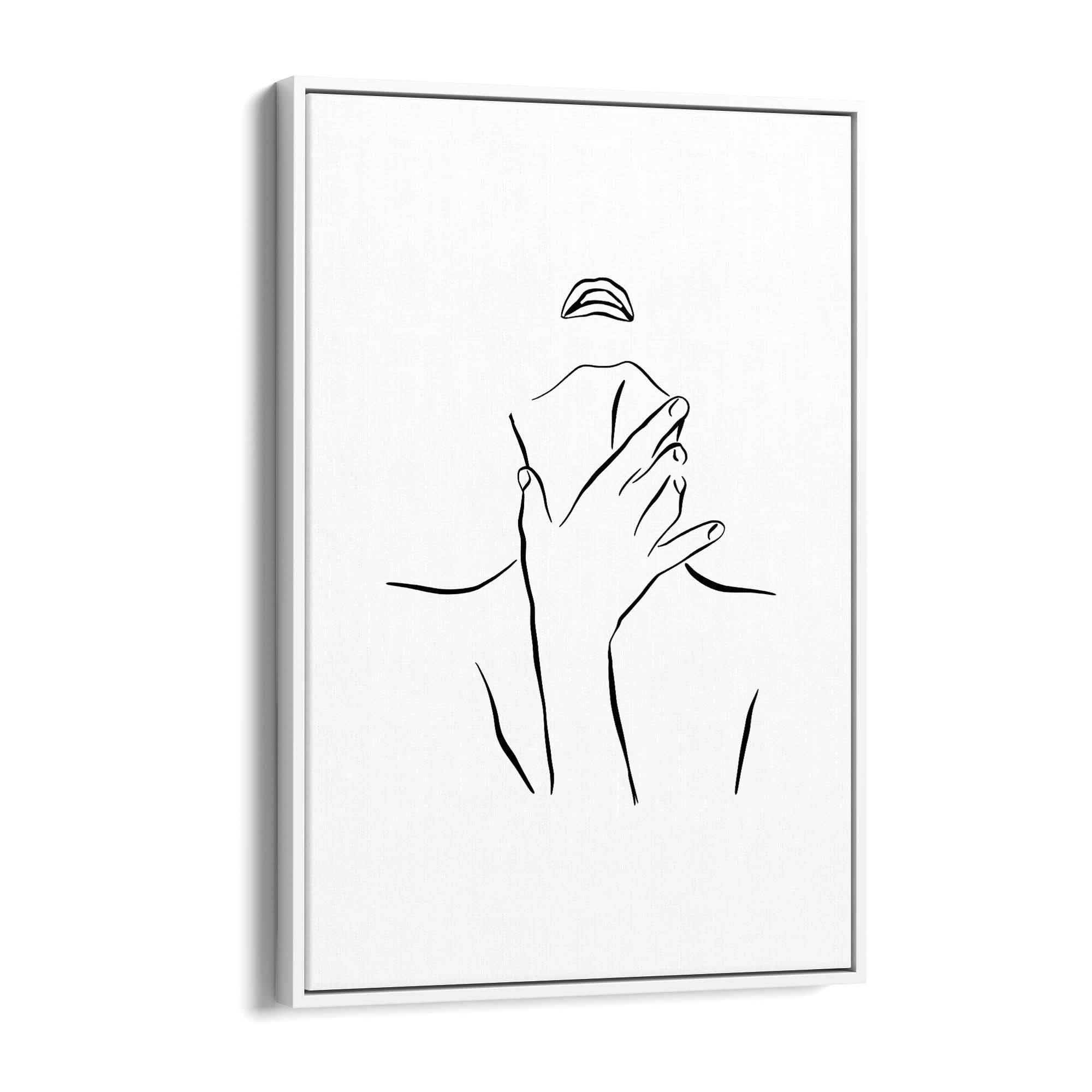 Provocative Female Line Girls Bedroom Wall Art - The Affordable Art Company