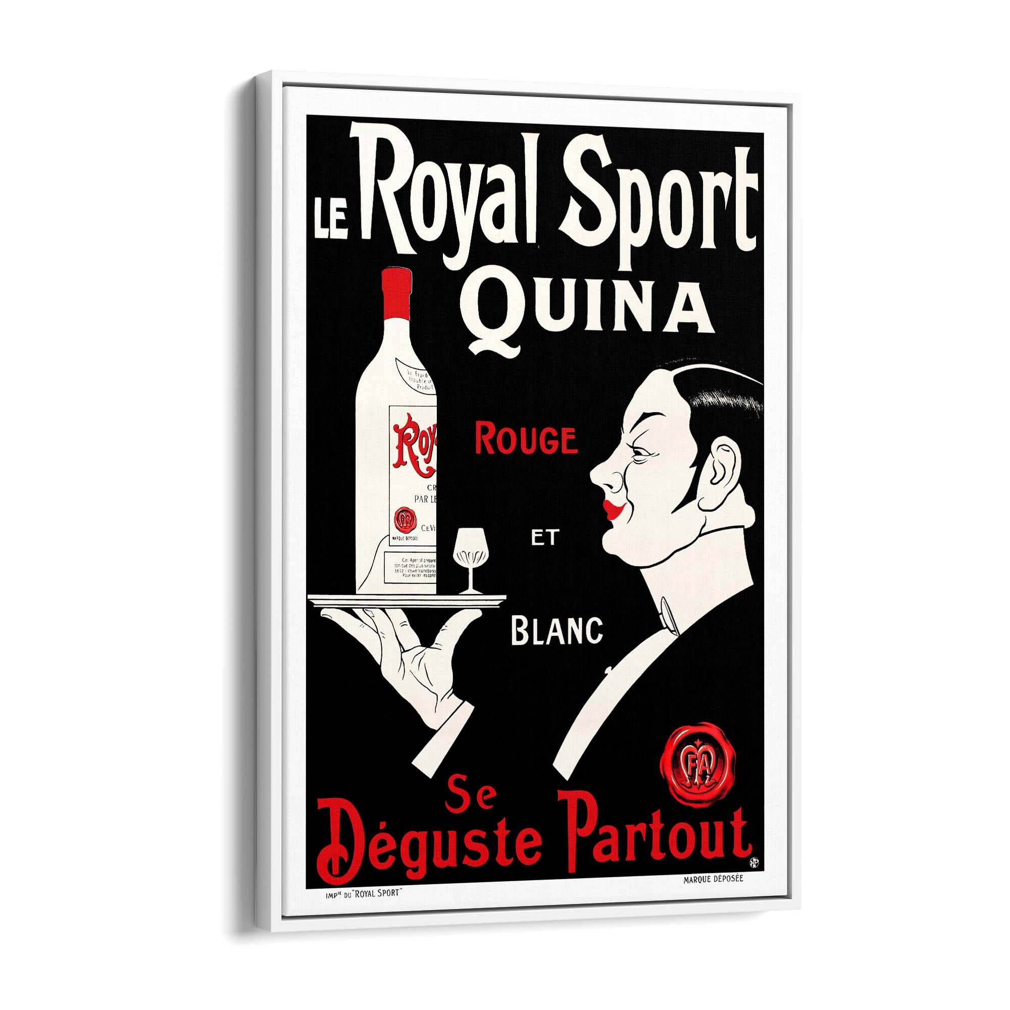 French Le Royal Wine Vintage Advert Cafe Wall Art - The Affordable Art Company