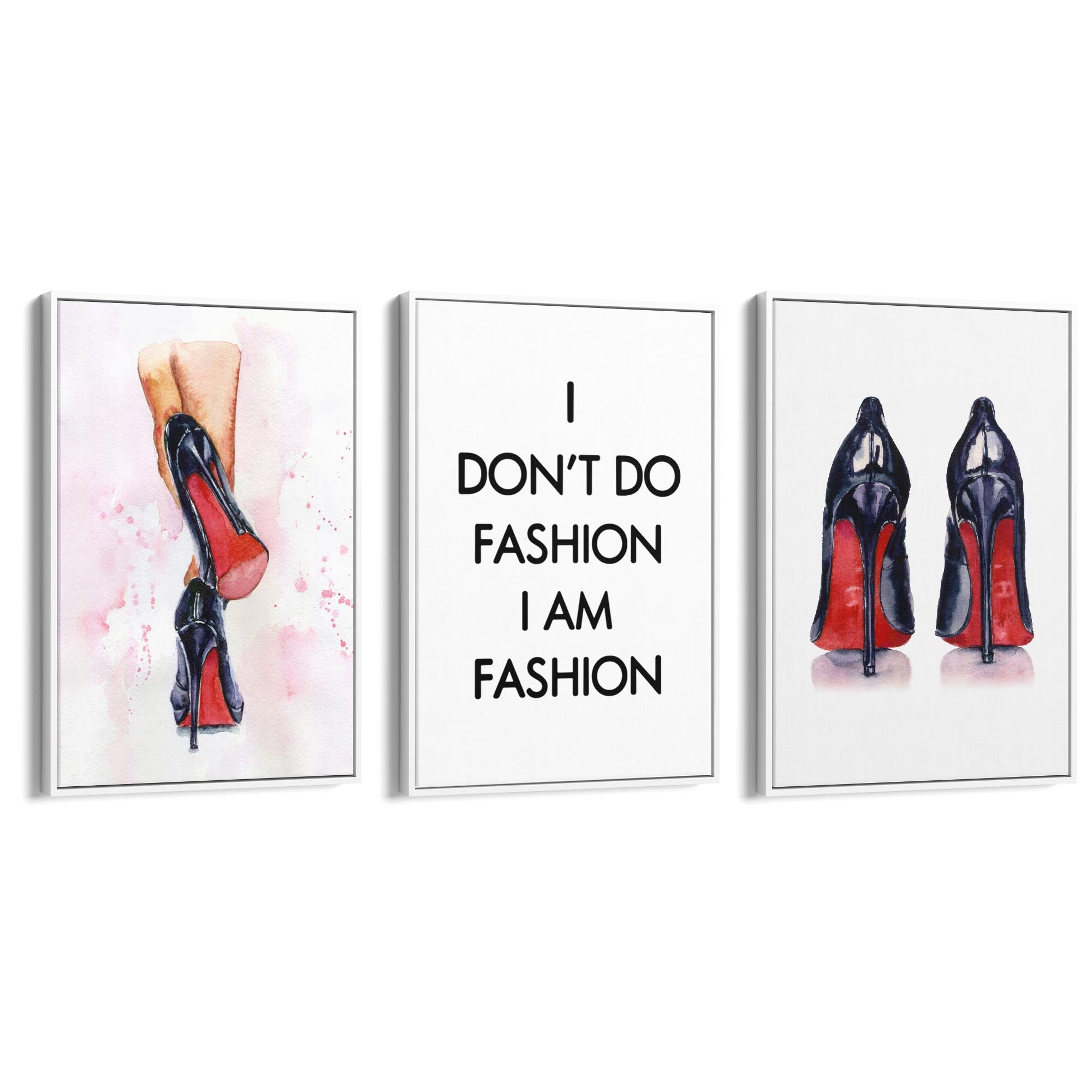 Set of High Heels Fashion Girls Bedroom Wall Art - The Affordable Art Company