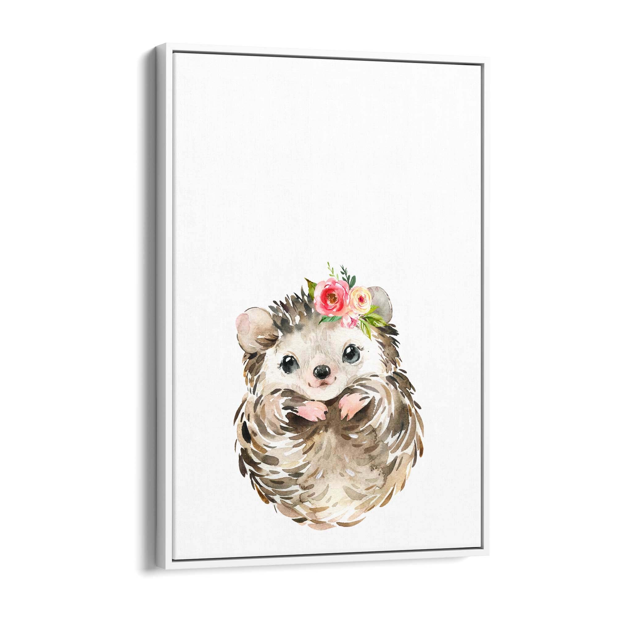 Cute Baby Hedgehog Nursery Animal Gift Wall Art - The Affordable Art Company