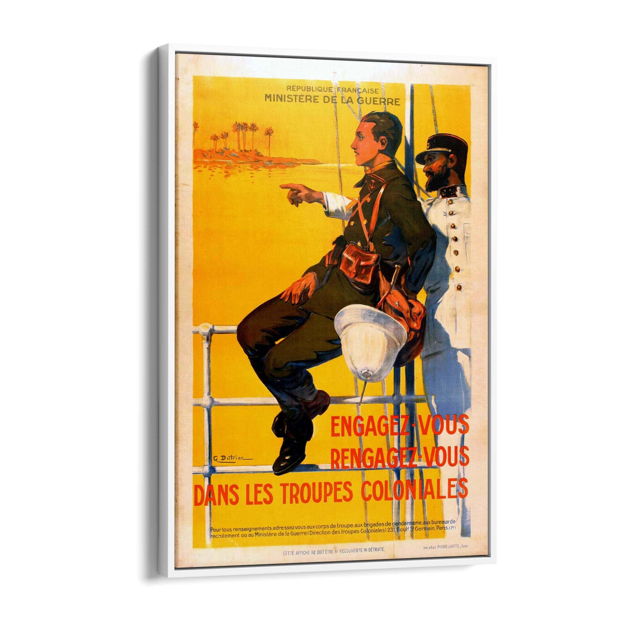 French "Engagez Vous" Shipping Vintage Wall Art - The Affordable Art Company