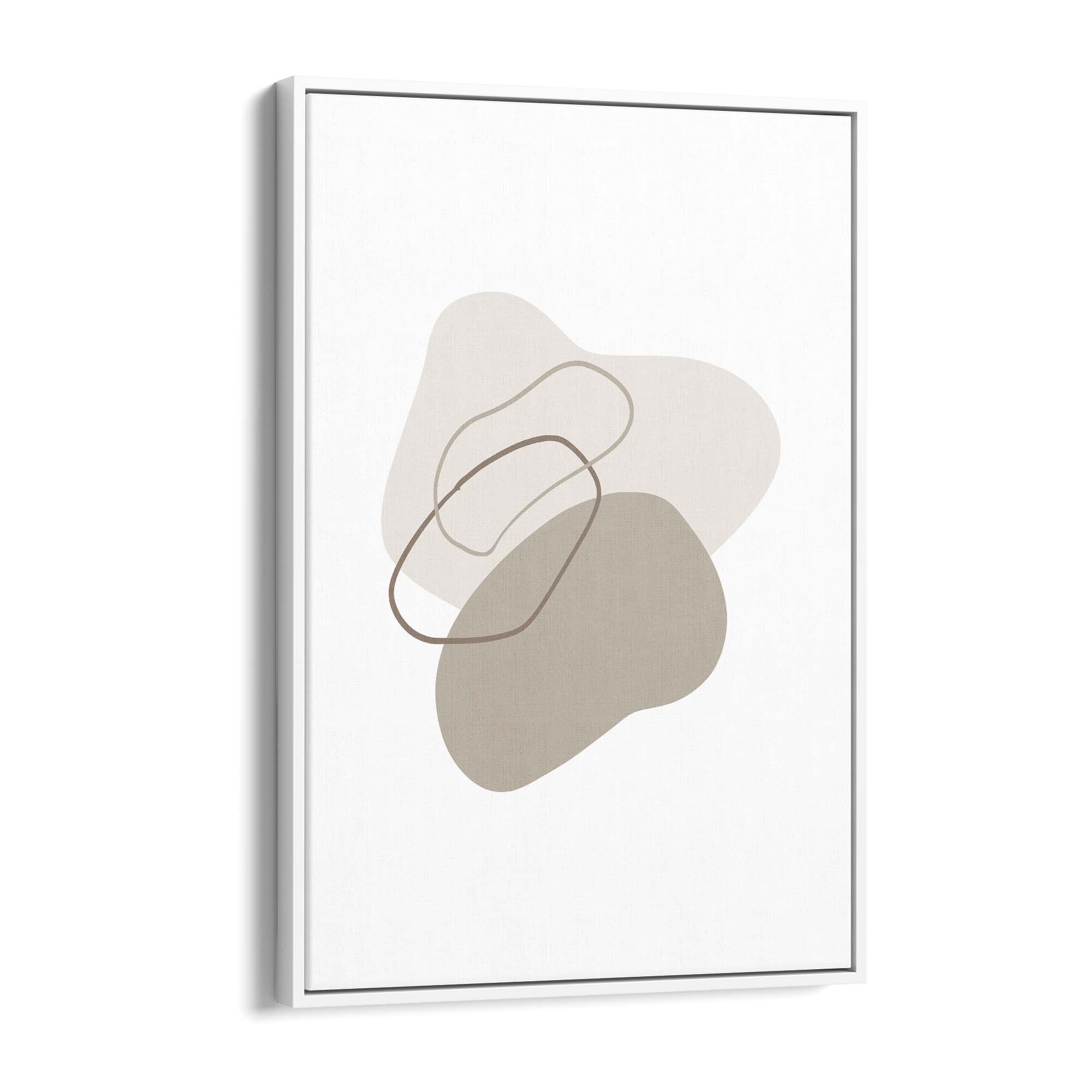 Minimal Black & White Shapes Abstract Wall Art #4 - The Affordable Art Company