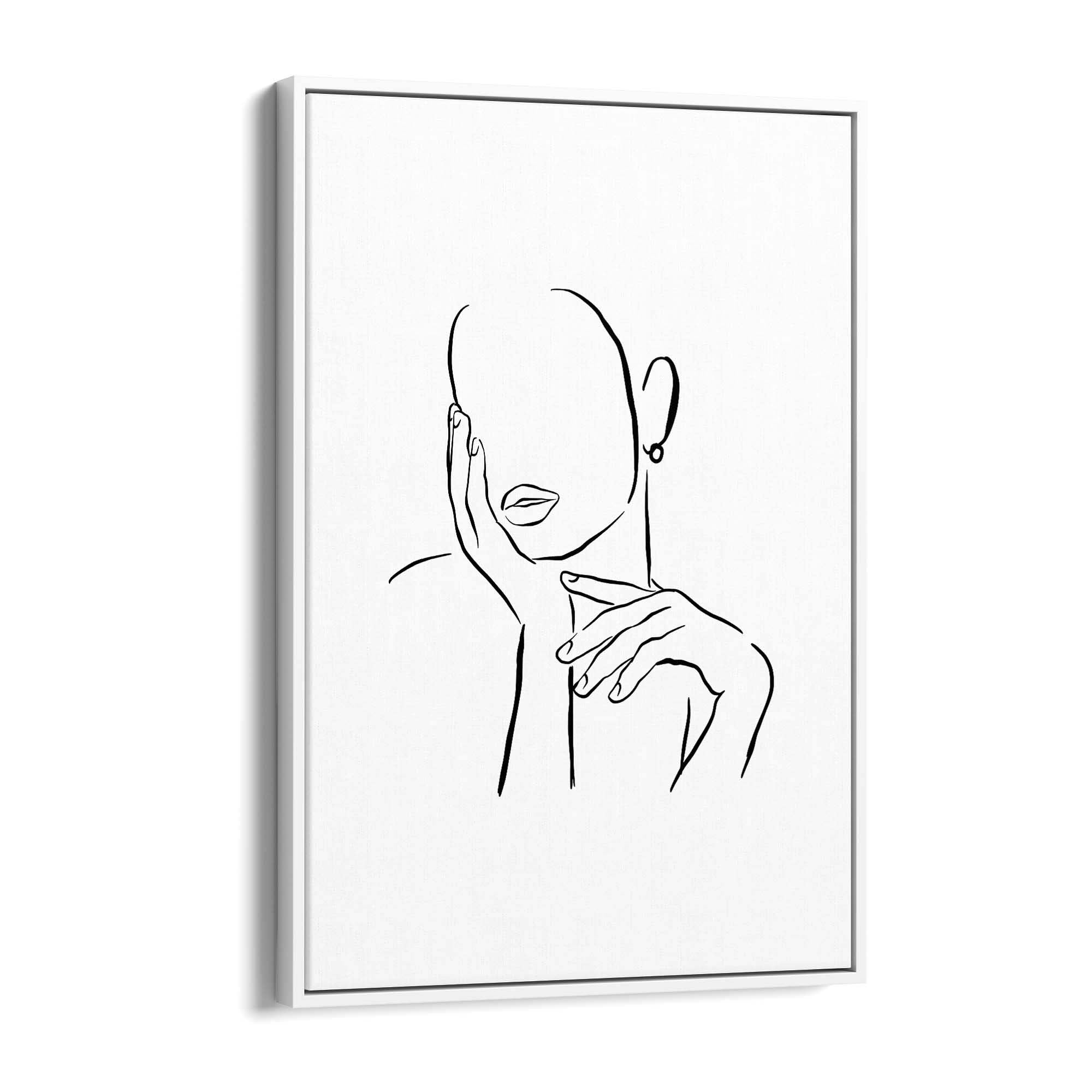 Seductive Female Face Minimal Fashion Wall Art - The Affordable Art Company