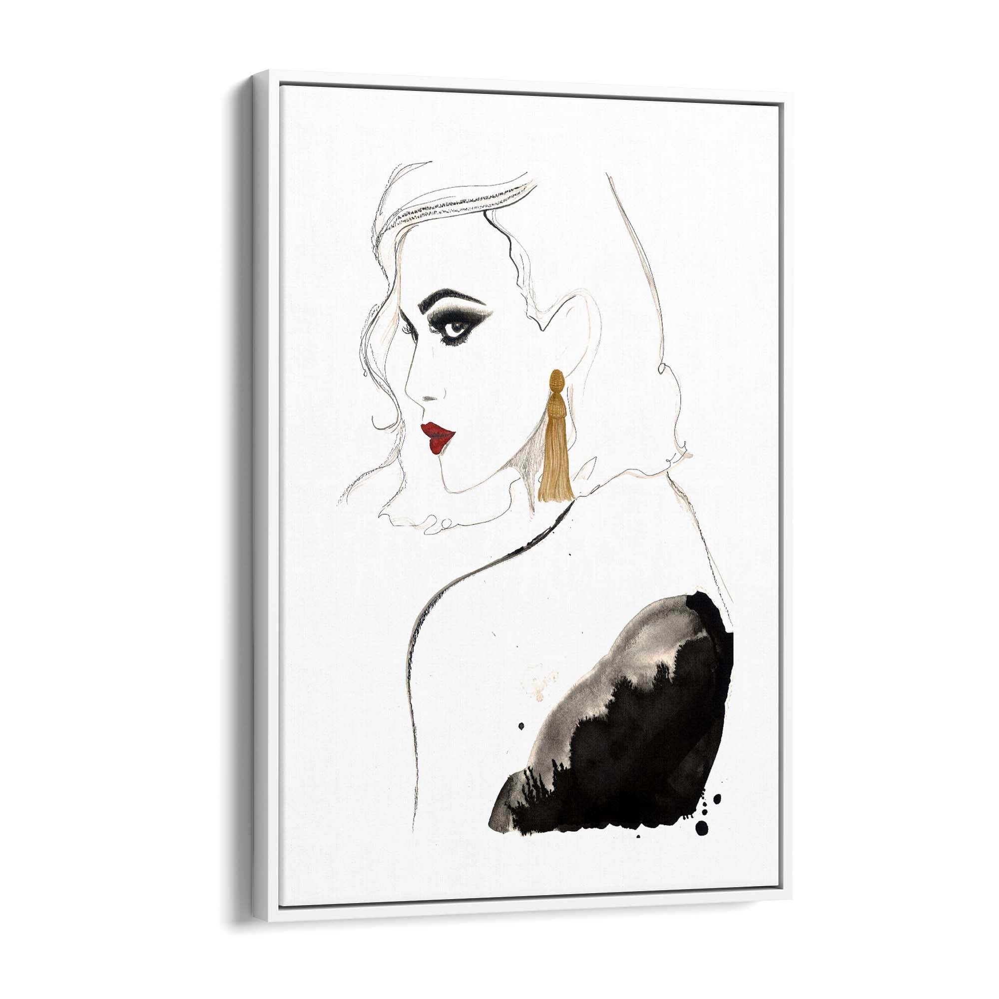 "Girl Alone" Minimal Fashion Model Wall Art - The Affordable Art Company