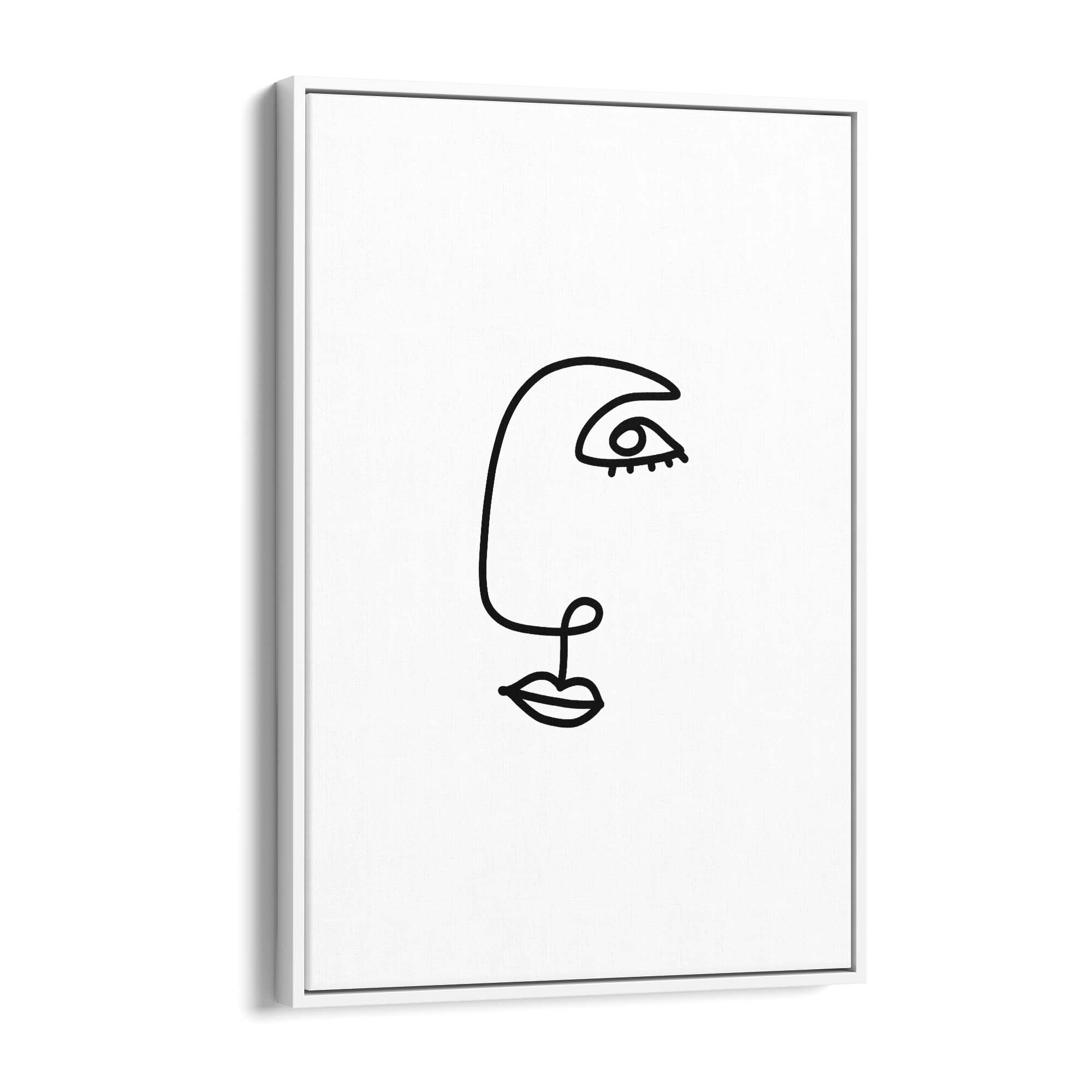 Minimal Abstract Line Face Modern Wall Art #6 - The Affordable Art Company