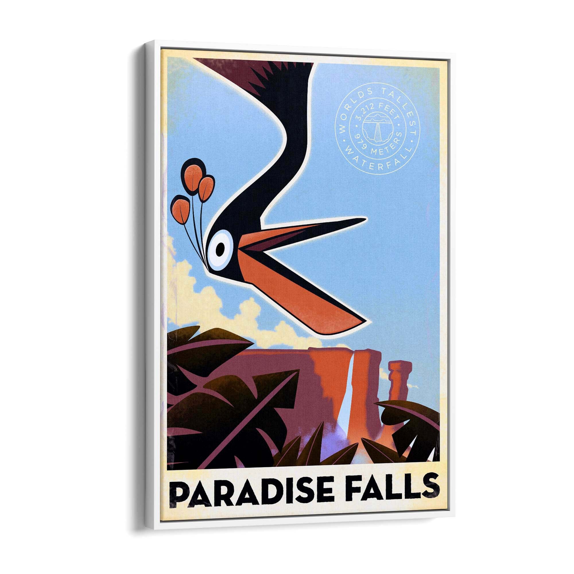 Paradise Falls, Venezuela Vintage Travel Wall Art - The Affordable Art Company