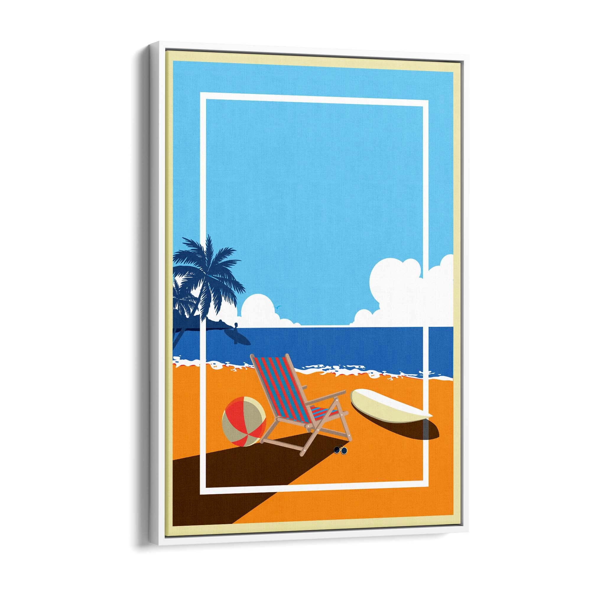 Retro Beach Summer Fashion Fun Glamour Wall Art #5 - The Affordable Art Company