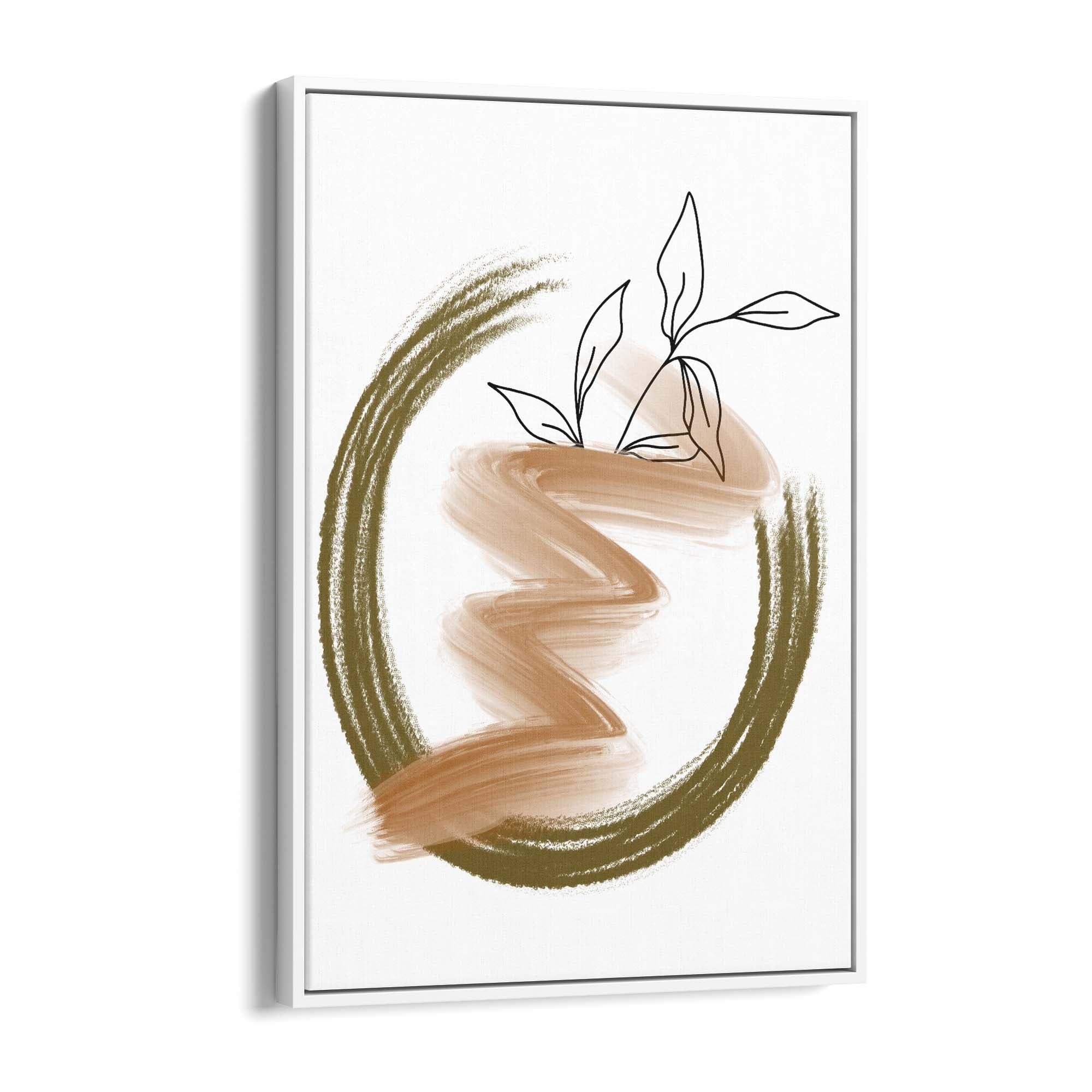 Plant Abstract Minimal Retro Drawing Wall Art #3 - The Affordable Art Company