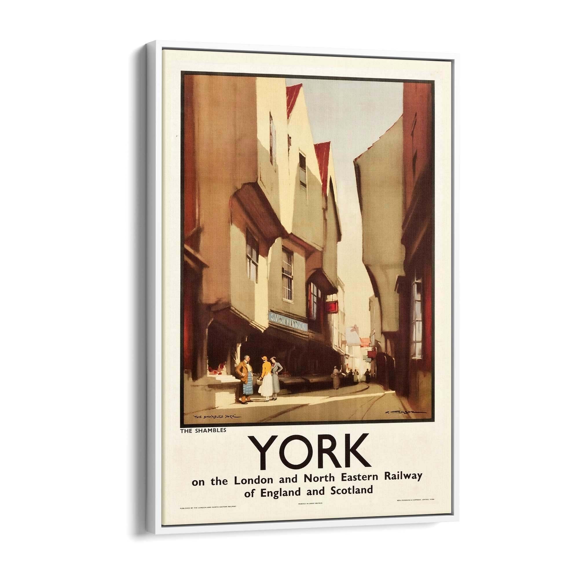 The Shambles York Vintage Travel Advert Wall Art - The Affordable Art Company