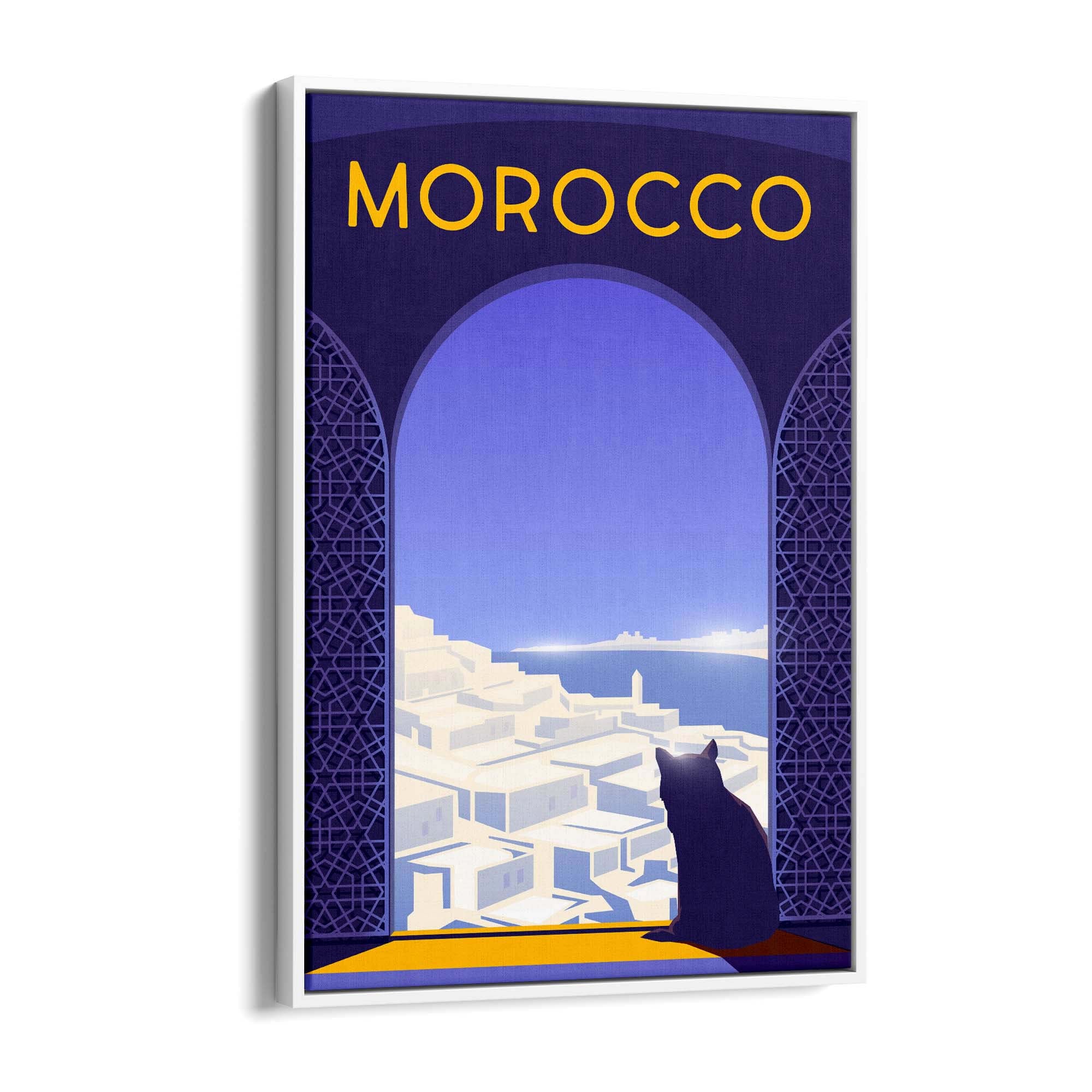 Retro Morocco Africa Travel Vintage Wall Art - The Affordable Art Company