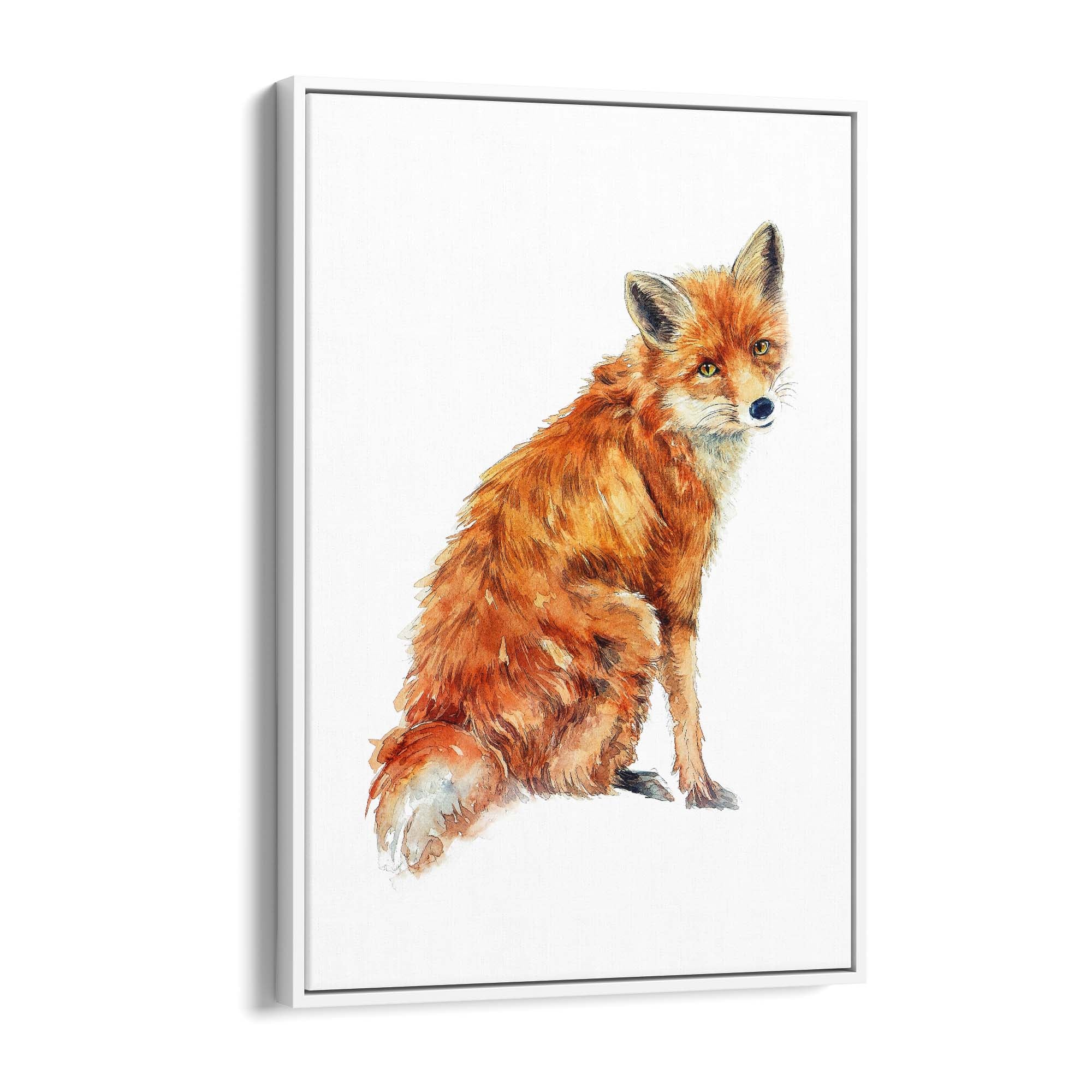 Watercolour Fox Painting Animal Nursery Wall Art - The Affordable Art Company