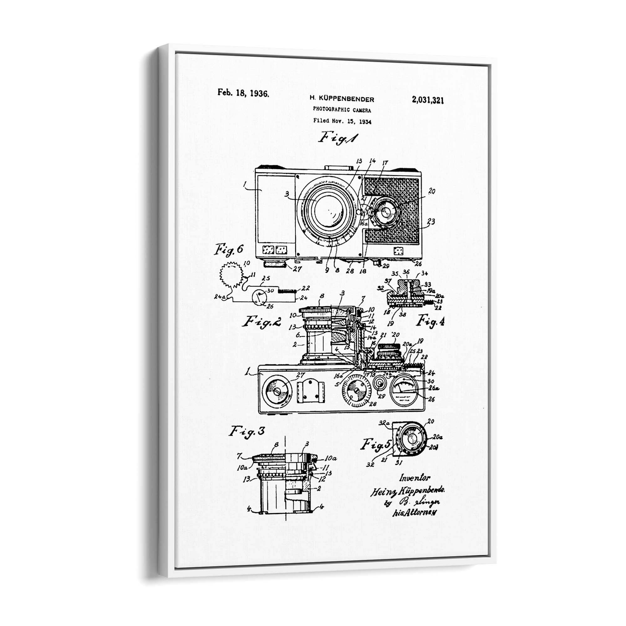 Vintage Camera Patent Photographer Wall Art #2 - The Affordable Art Company