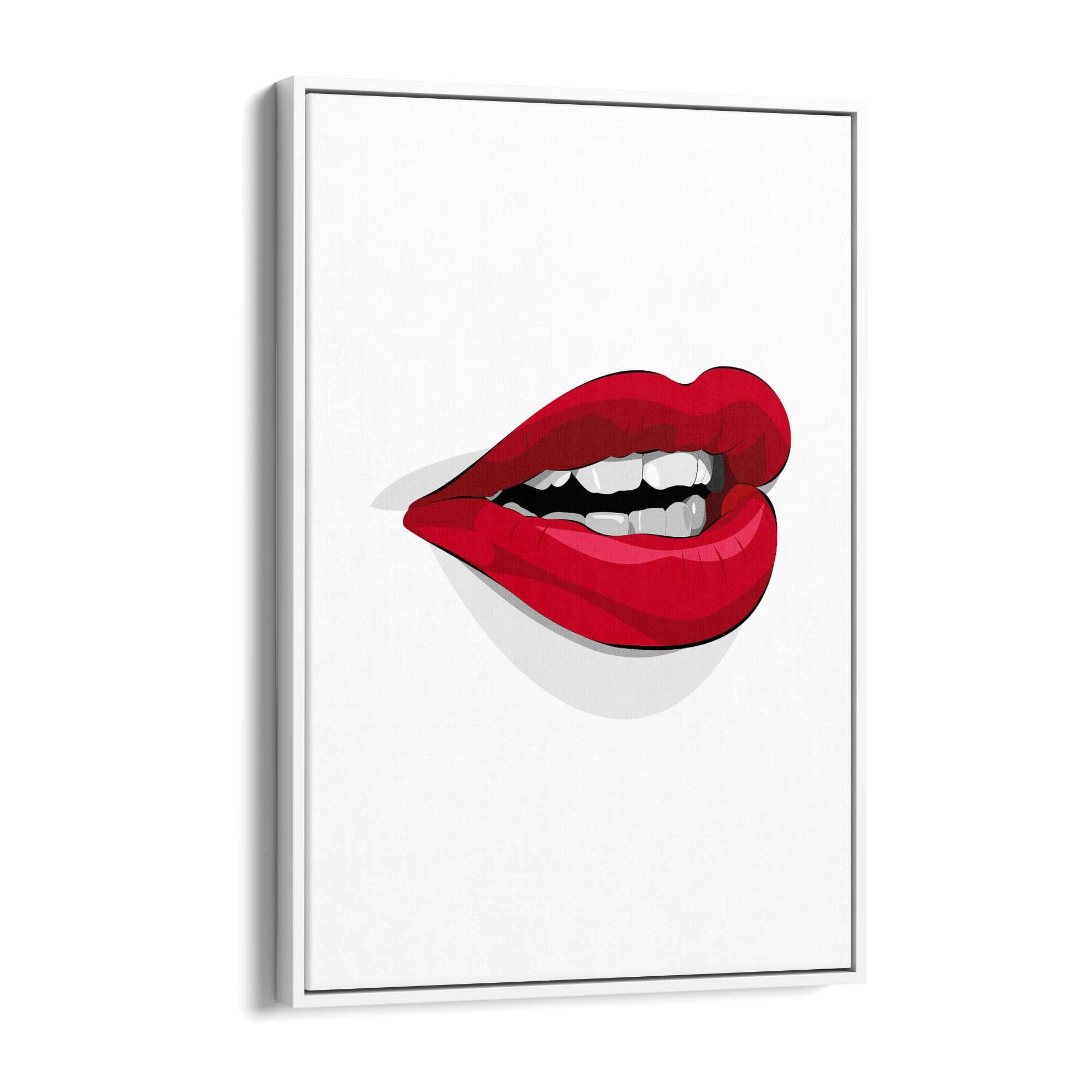 Red Lips Fashion Girls Bedroom Wall Art - The Affordable Art Company