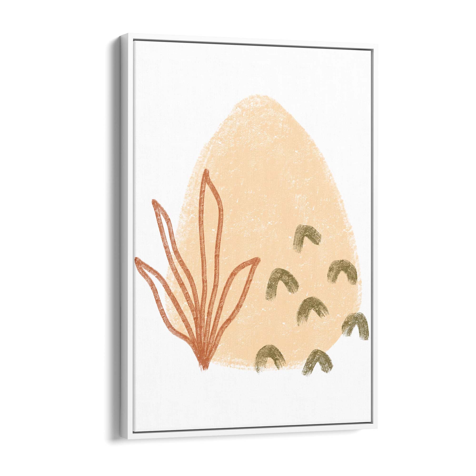 Minimal Plant Abstract Retro Kitchen Wall Art #1 - The Affordable Art Company