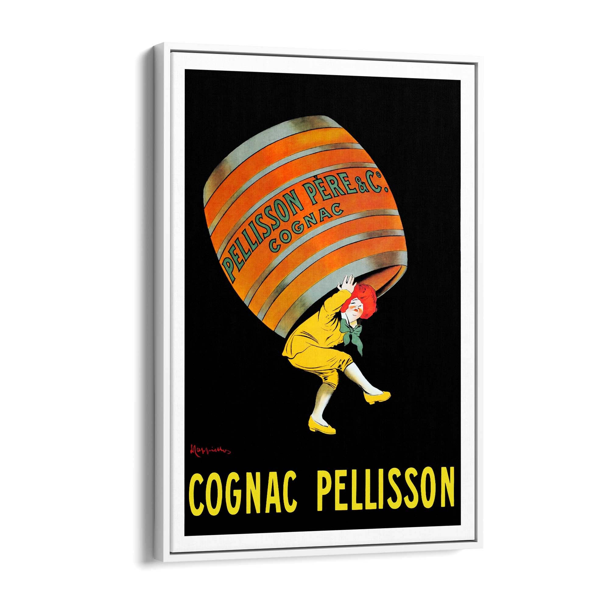 Cognac Pellisson Vintage Drink Advert Wall Art - The Affordable Art Company