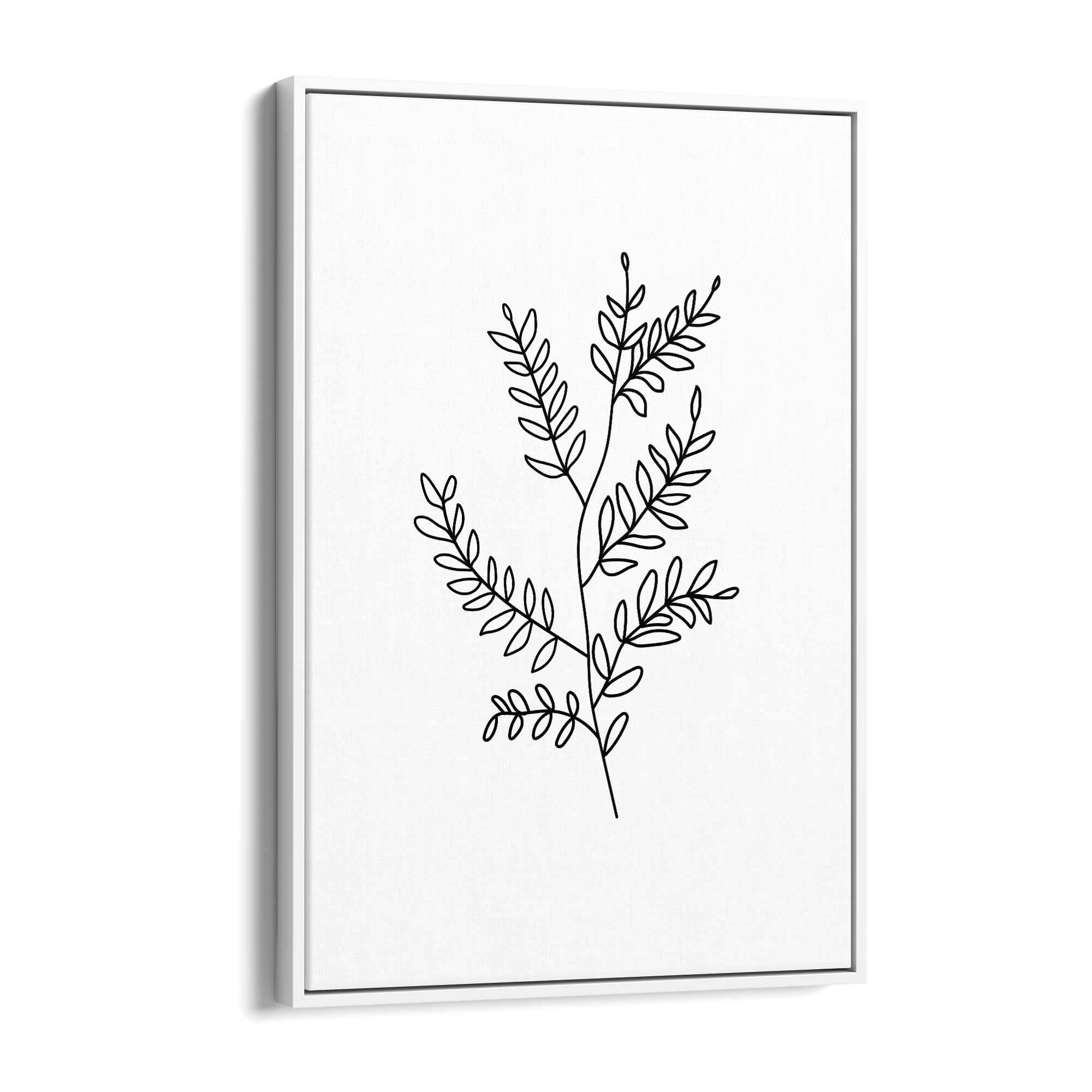Twig Line Drawing Minimal Plant Wall Art - The Affordable Art Company