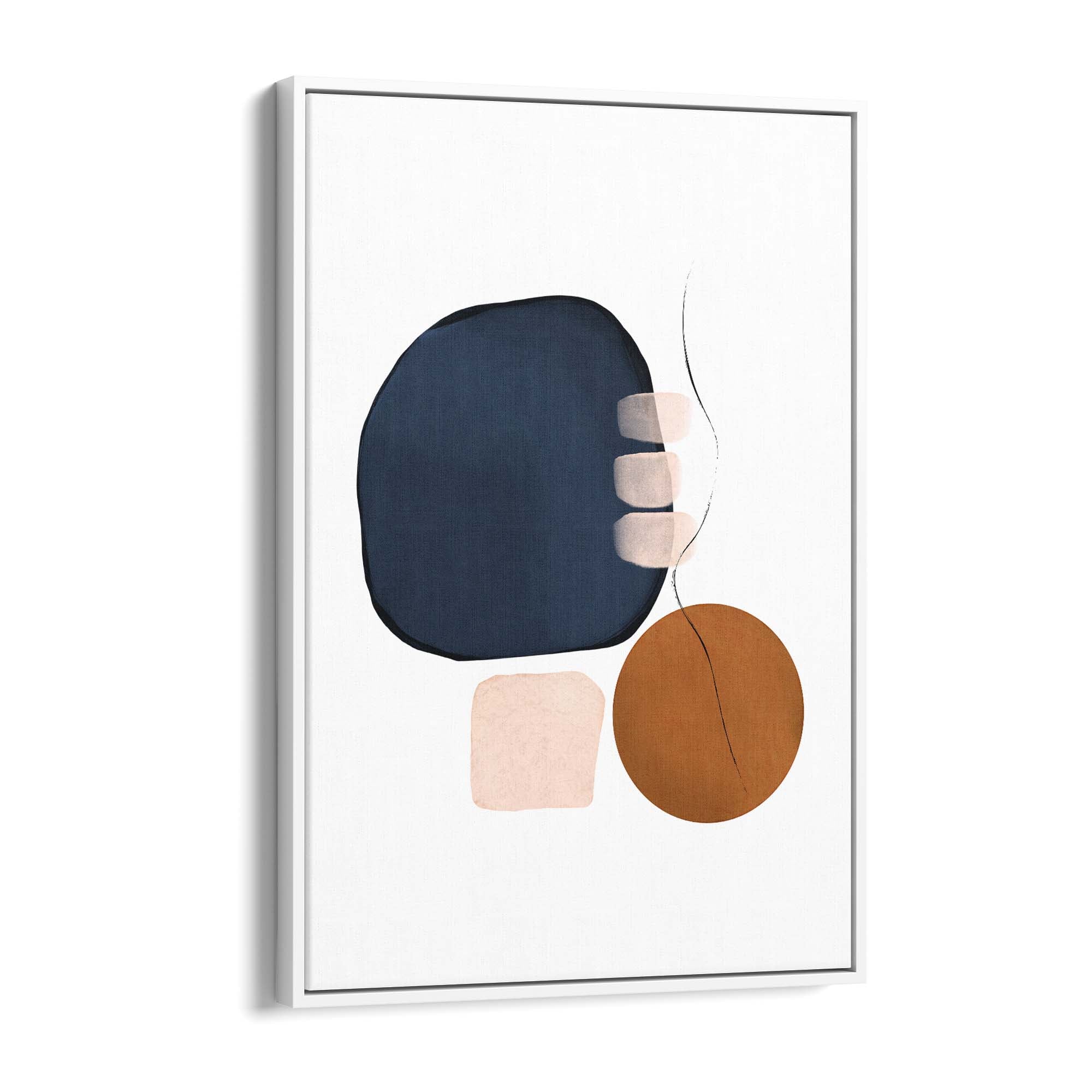 Blue Abstract Painting Minimal Modern Wall Art #16 - The Affordable Art Company