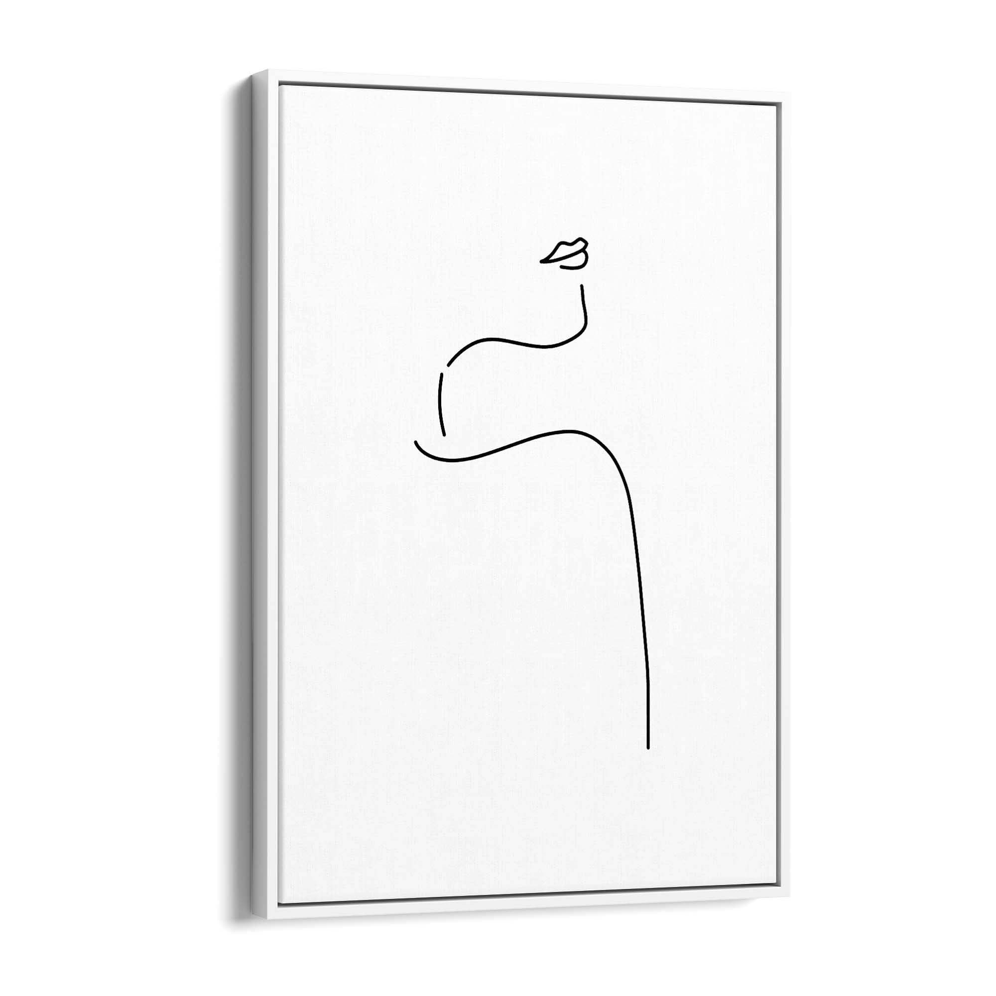 Female Body Nude Minimal Line Drawing Wall Art #3 - The Affordable Art Company
