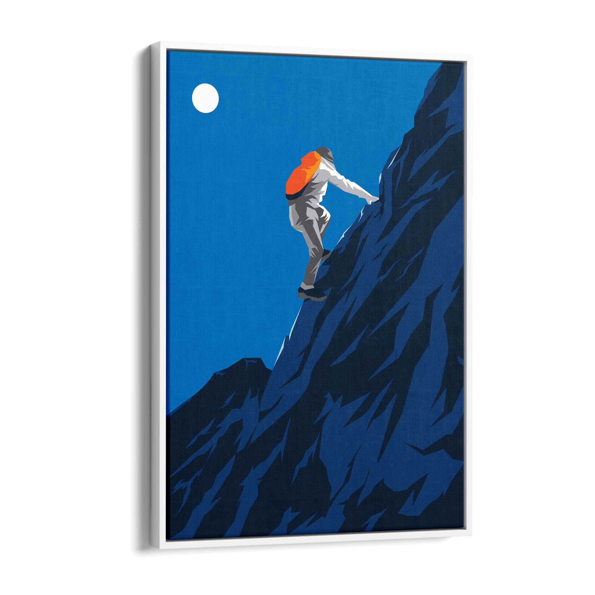 Retro Mountain Climbing Winter Sports Wall Art #1 - The Affordable Art Company