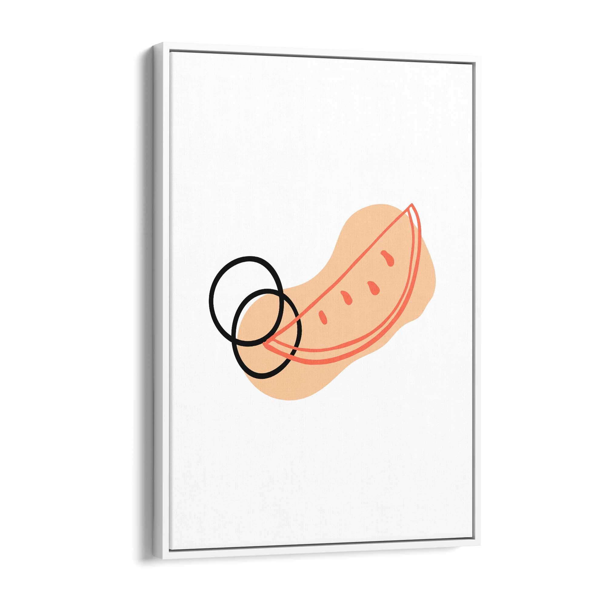 Minimal Melon Fruit Kitchen Cafe Retro Wall Art - The Affordable Art Company