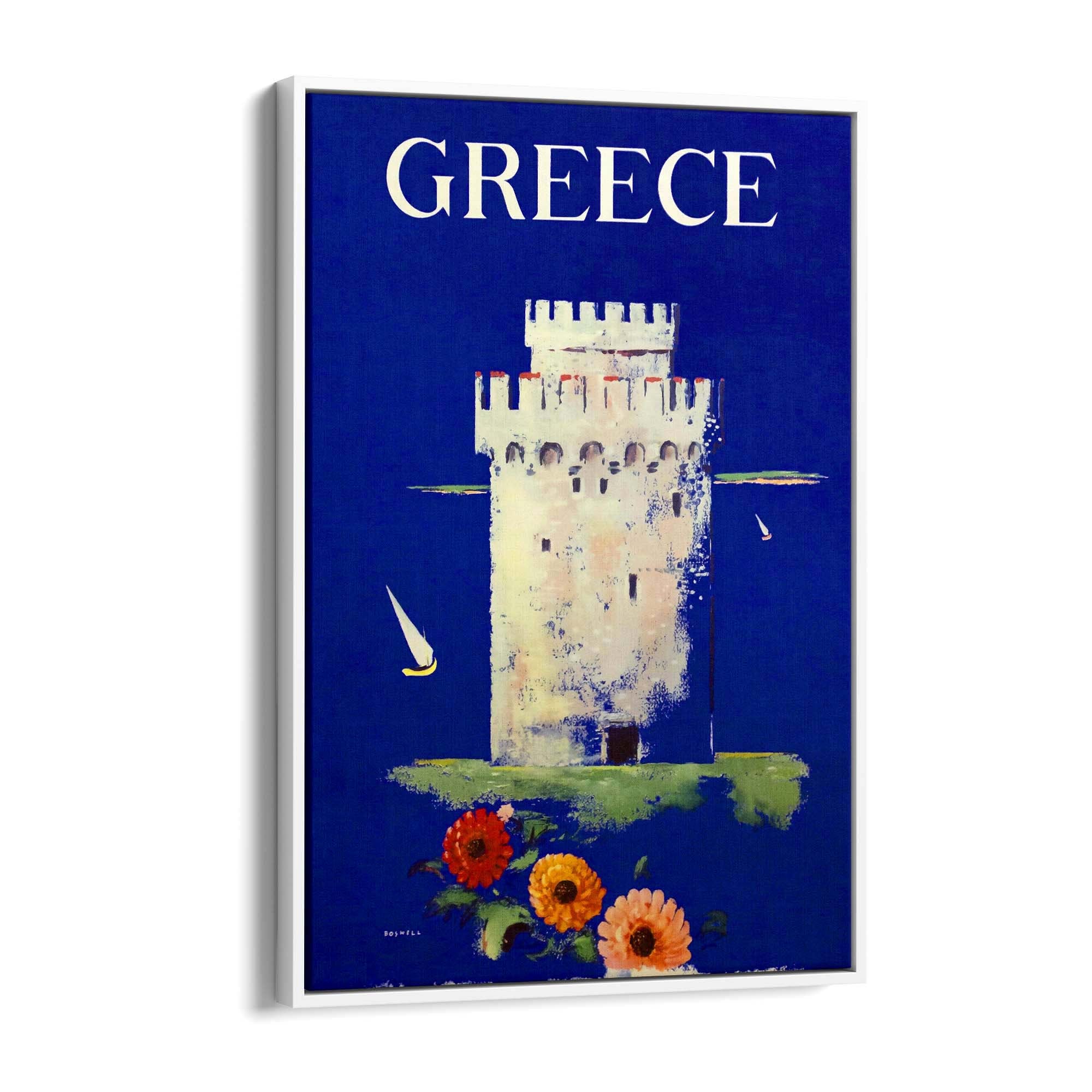 Thessaloniki Greece Vintage Travel Advert Wall Art - The Affordable Art Company