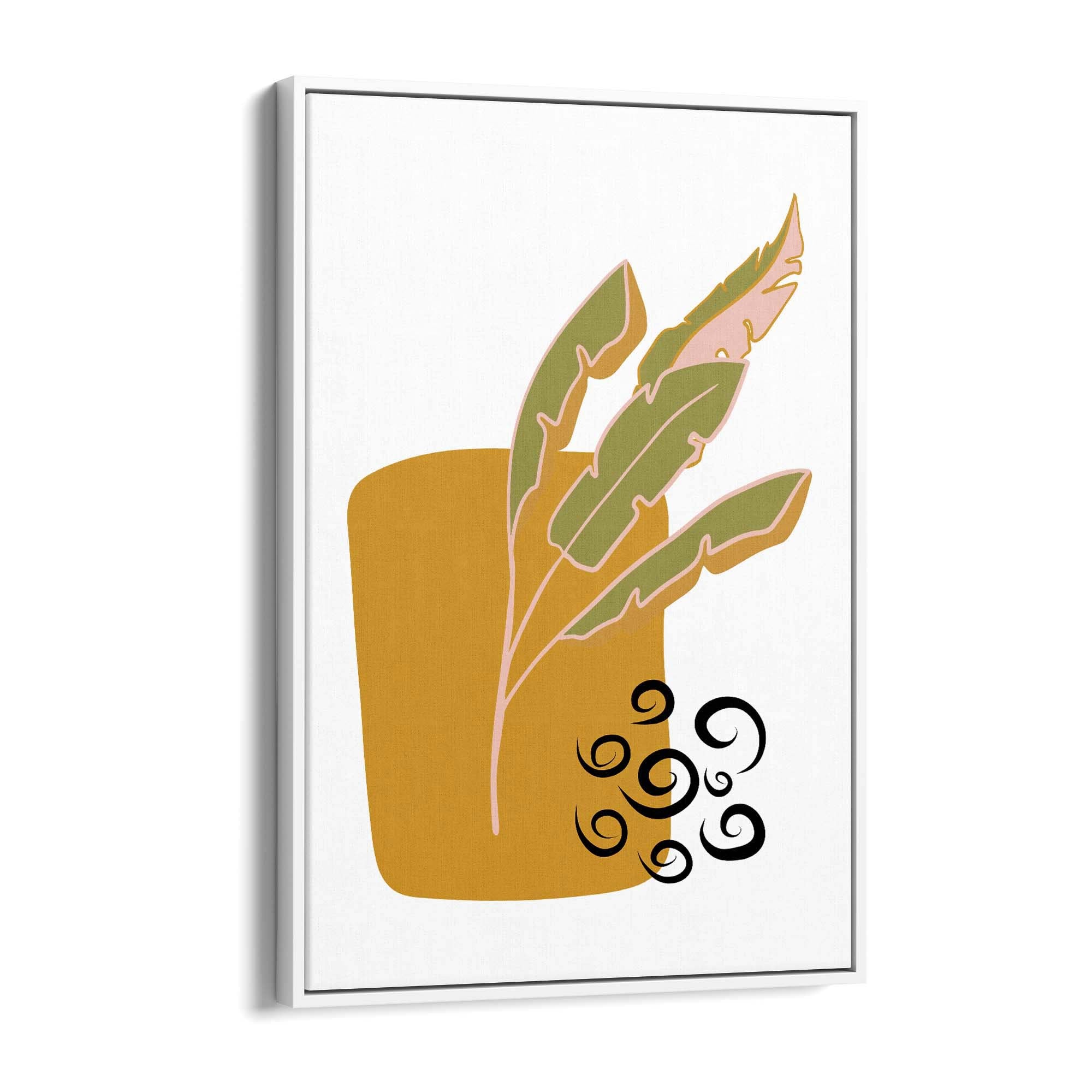 Abstract House Plant Minimal Living Room Wall Art #2 - The Affordable Art Company