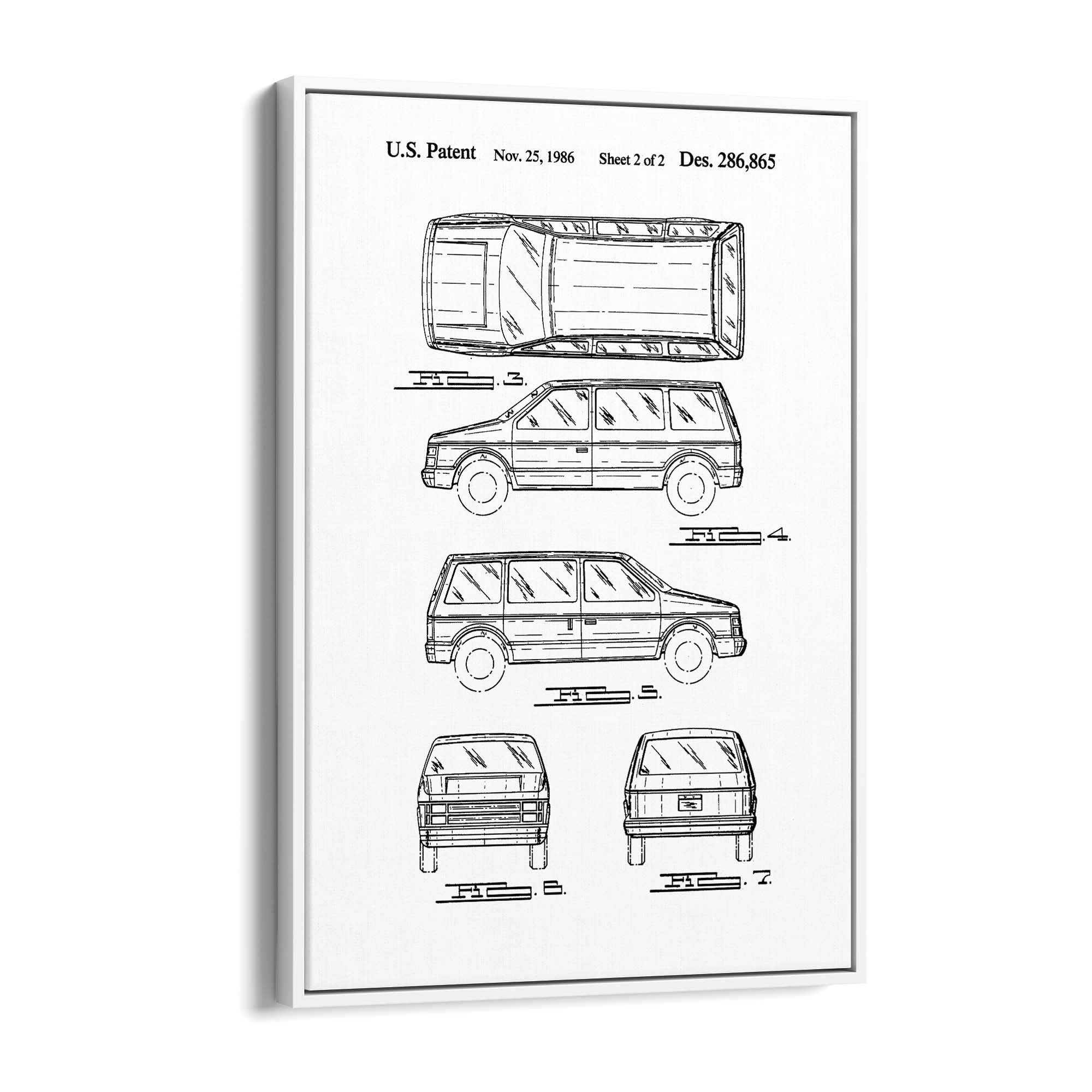 Vintage Minivan Patent Garage Wall Art #2 - The Affordable Art Company