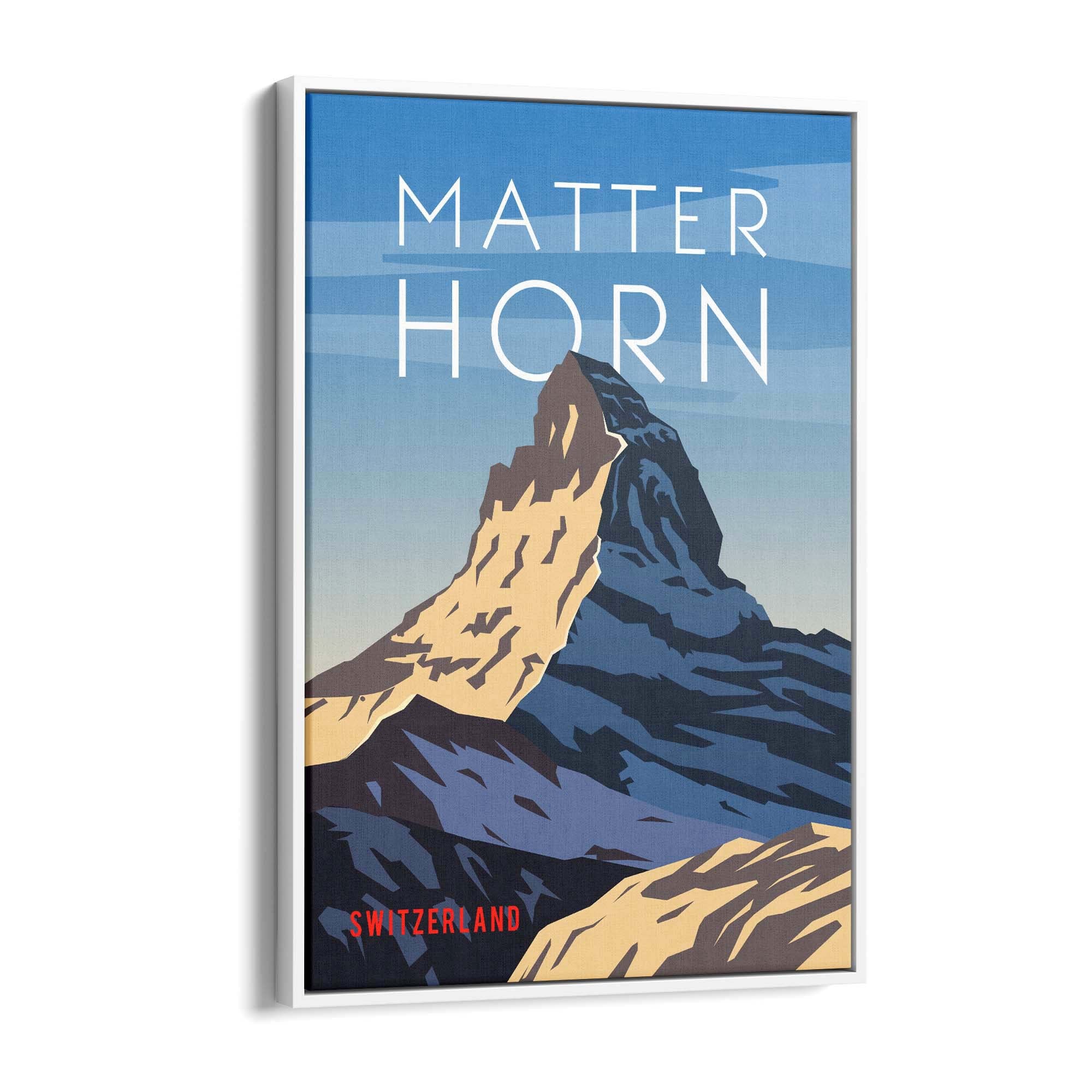 Retro Matterhorn, Switzerland Travel Wall Art - The Affordable Art Company