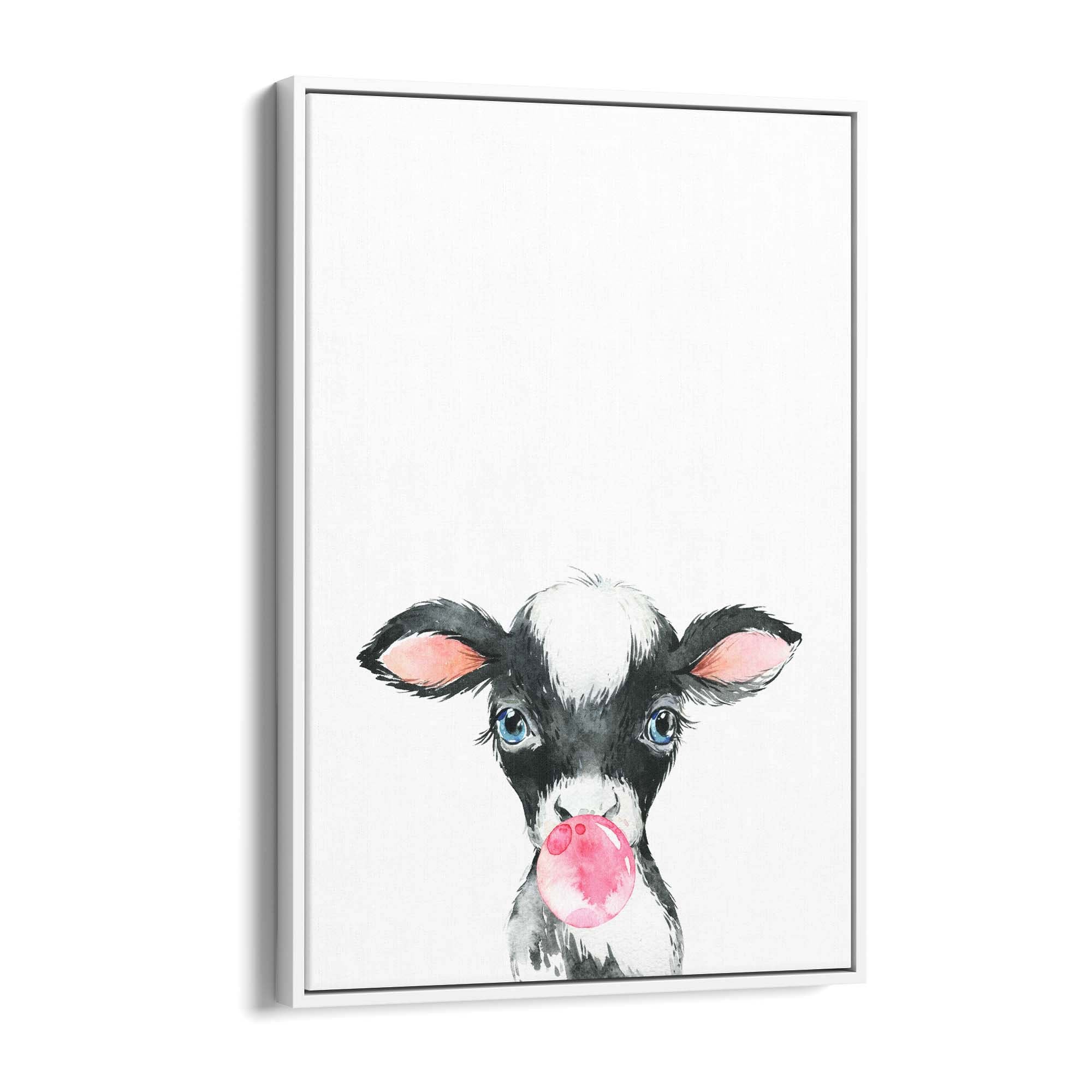 Cute Baby Cow Nursery Animal Gift Wall Art #3 - The Affordable Art Company