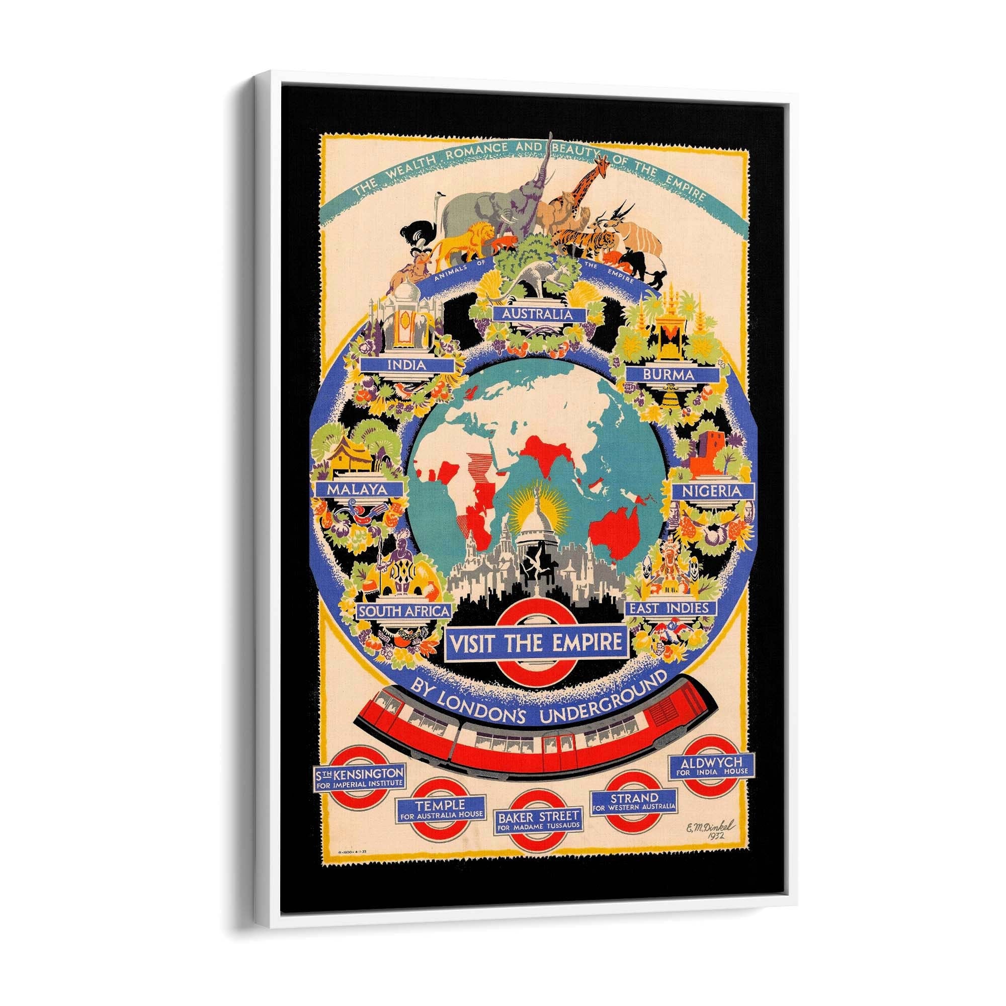 British Empire London Underground Vintage Wall Art - The Affordable Art Company