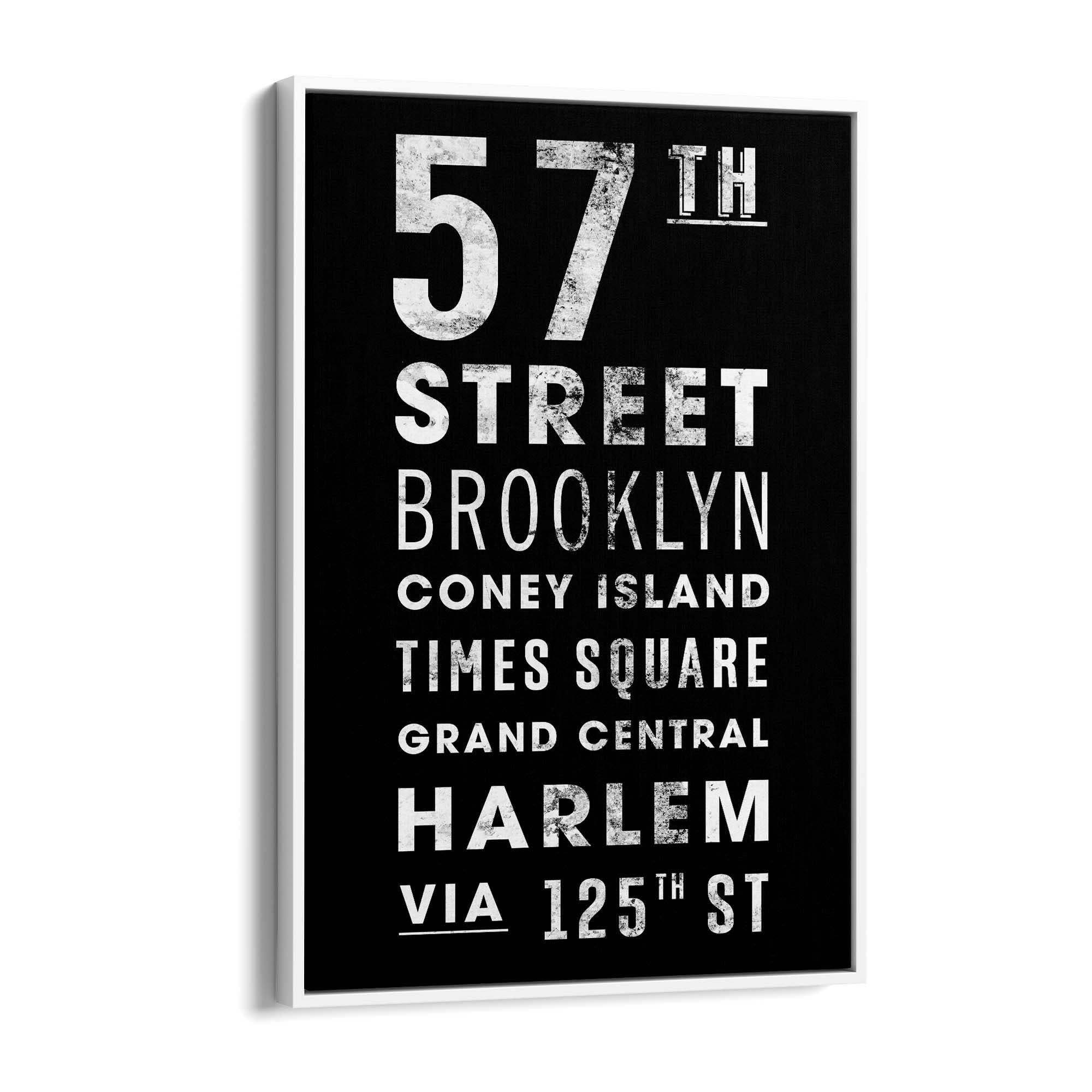 New York, Street Names Sign Urban Wall Art - The Affordable Art Company