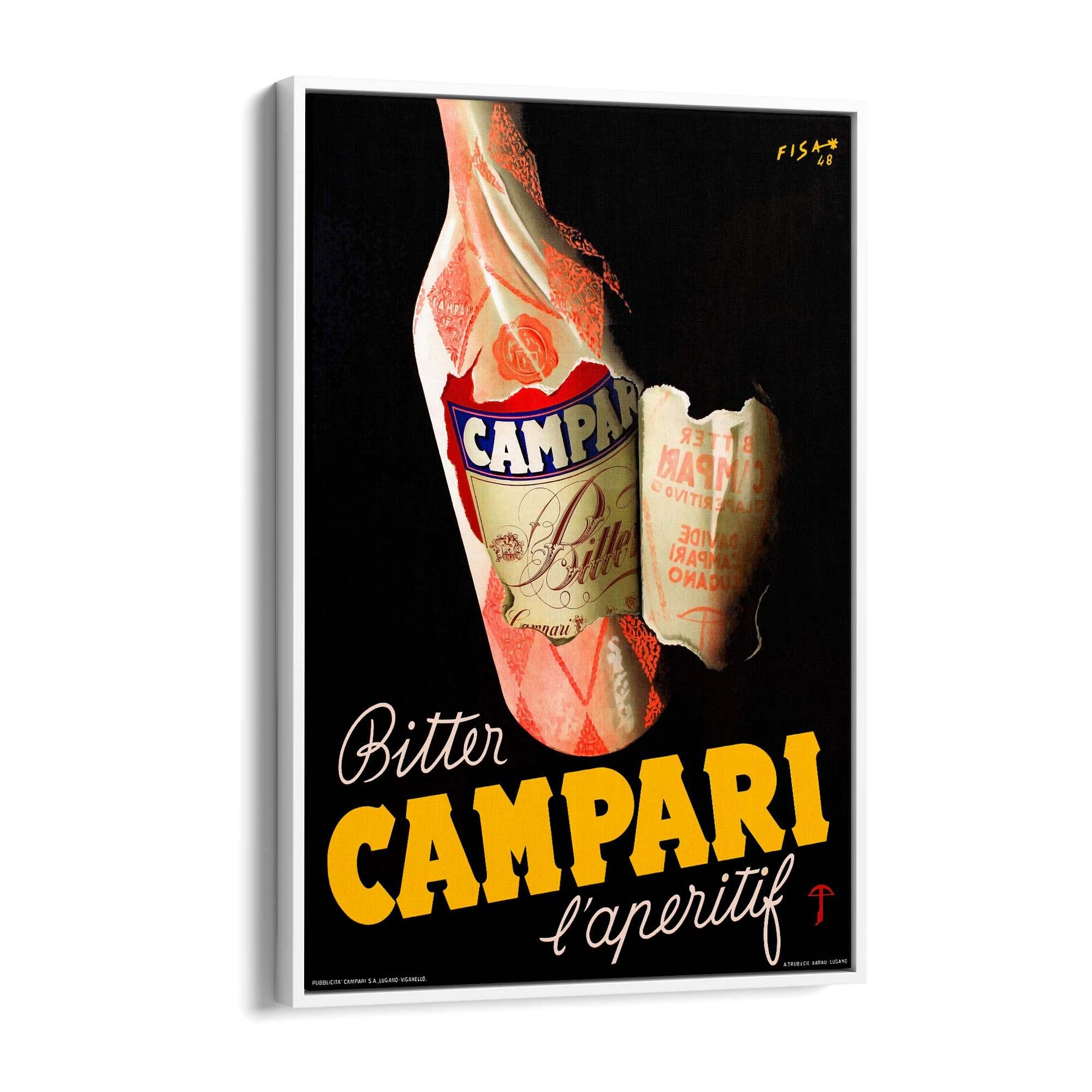 Vintage Campari Advert Italian Restaurant Wall Art #2 - The Affordable Art Company