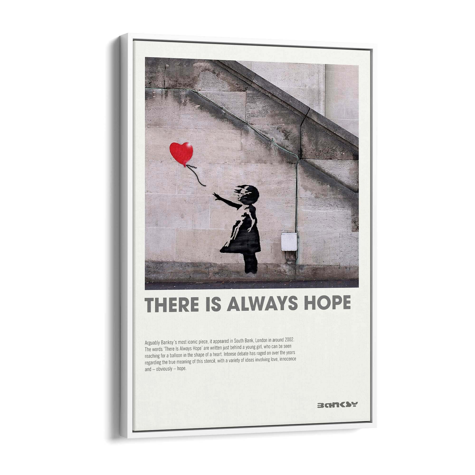 Banksy "Hope" Graffiti Gallery Style Unique Wall Art - The Affordable Art Company