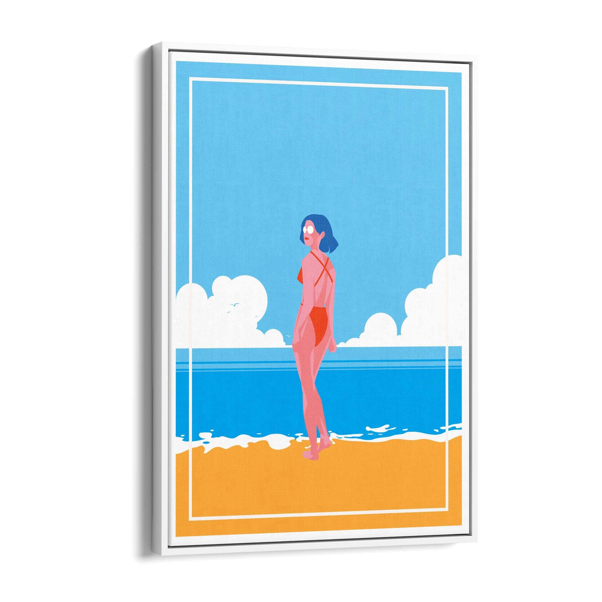 Retro Beach Summer Fashion Fun Glamour Wall Art #1 - The Affordable Art Company