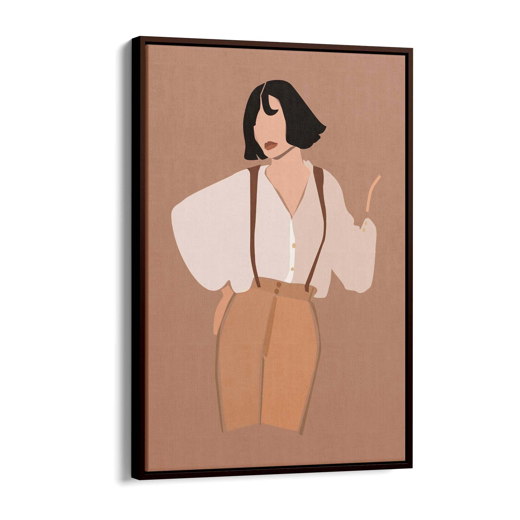 Abstract Confidence Girl Fashion Retro Wall Art - The Affordable Art Company