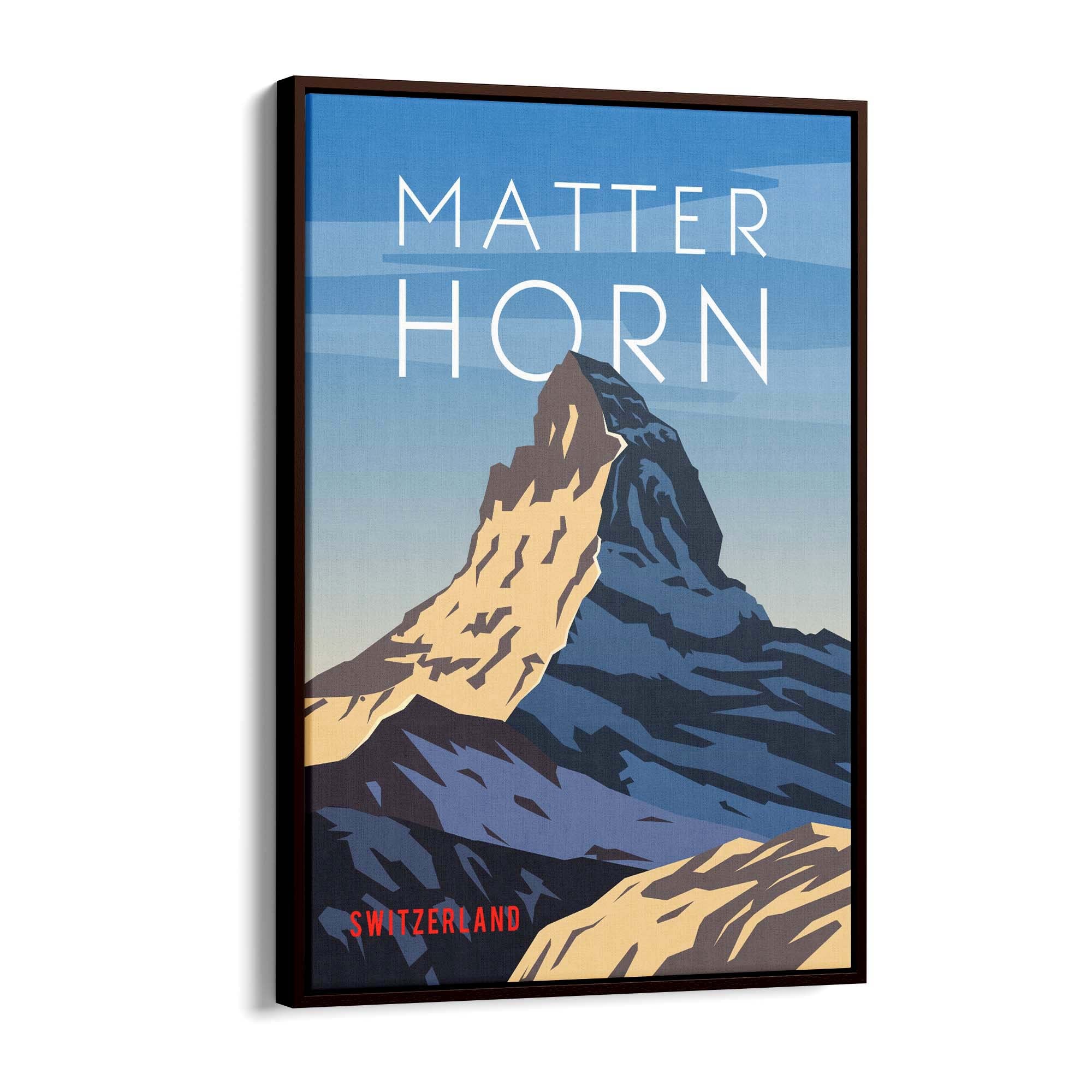 Retro Matterhorn, Switzerland Travel Wall Art - The Affordable Art Company