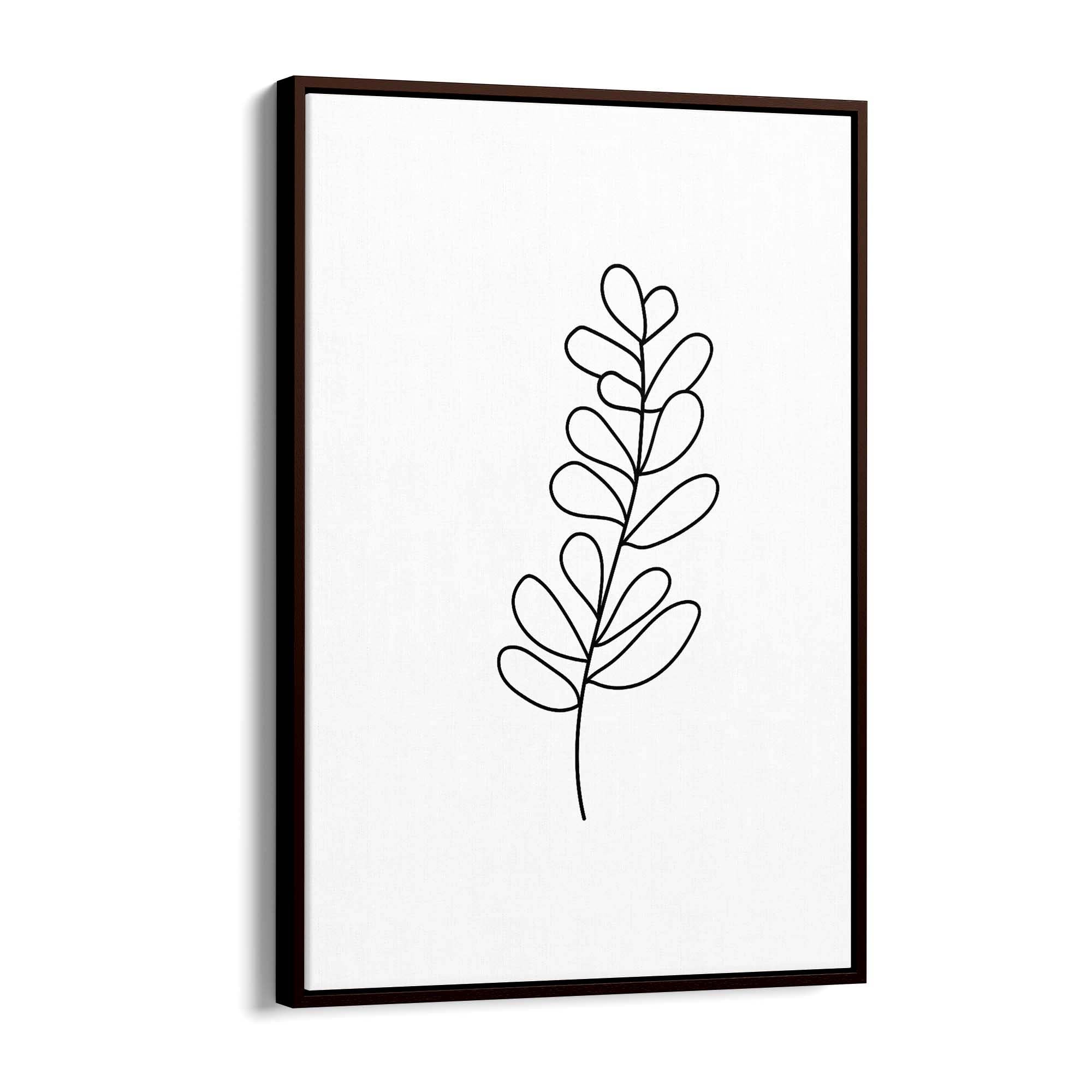Minimal Branch Line Drawing Plant Nature Wall Art #2 - The Affordable Art Company
