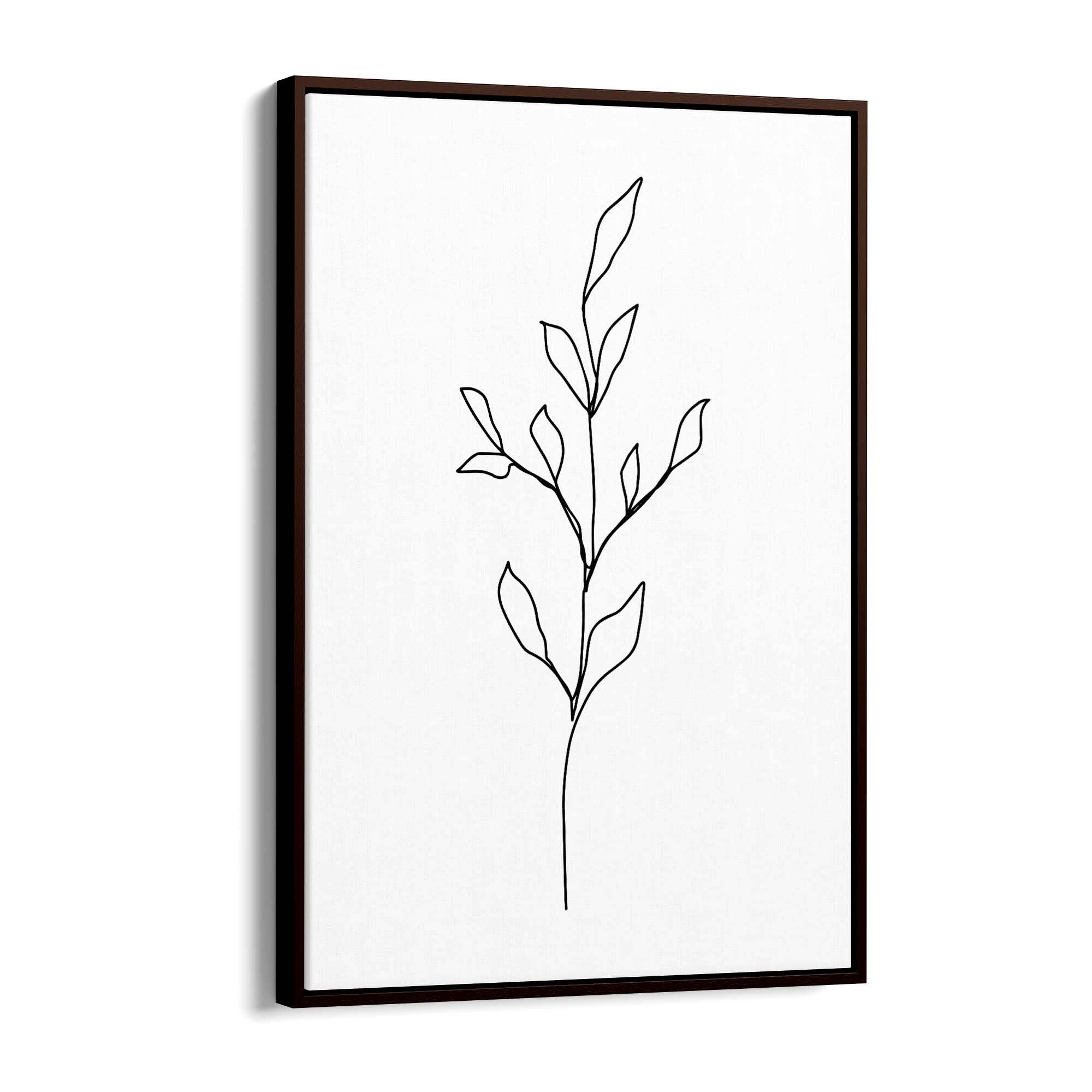 Minimal Floral Drawing Flower Abstract Wall Art #41 - The Affordable Art Company