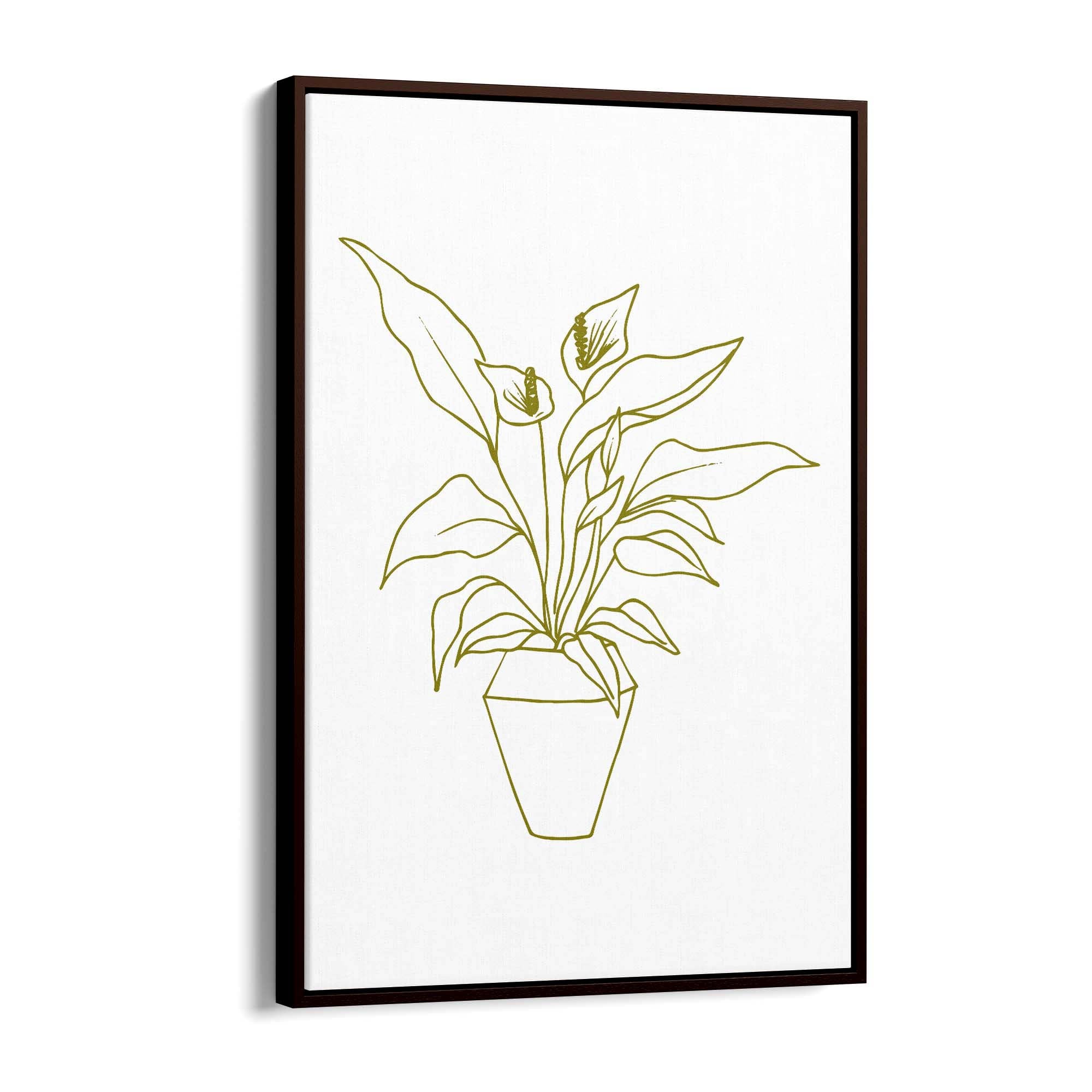 Abstract House Plant Minimal Living Room Wall Art #33 - The Affordable Art Company